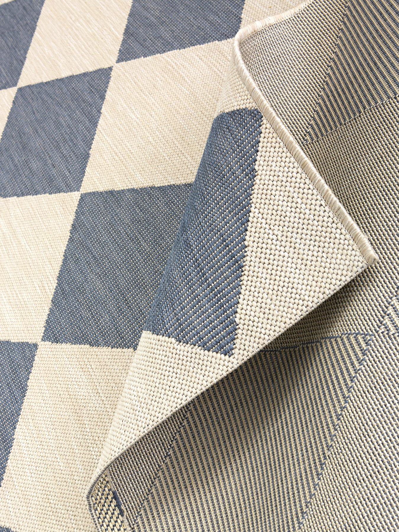  image of very-home-element-diamonds-indooroutdoor-rug-denim
