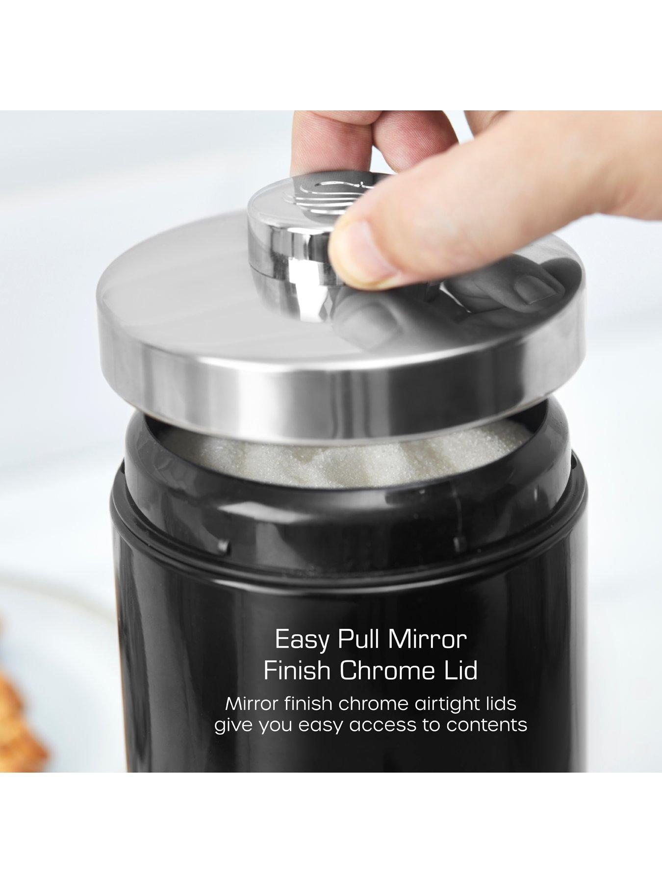  image of swan-nbsptownhouse-set-of-3-storage-canisters-black