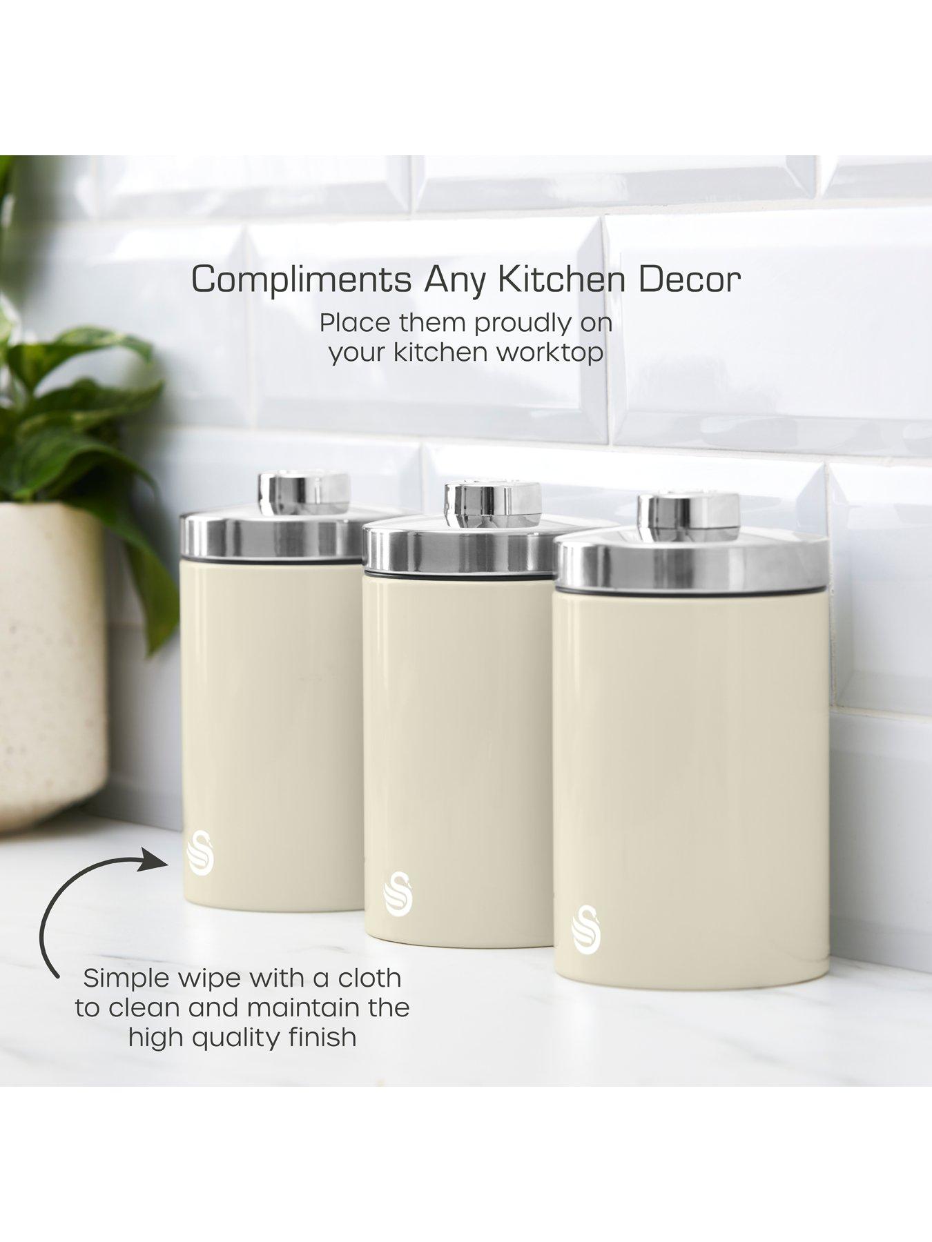  image of swan-townhouse-set-of-3-storage-canisters-for-coffeesugartea--cream