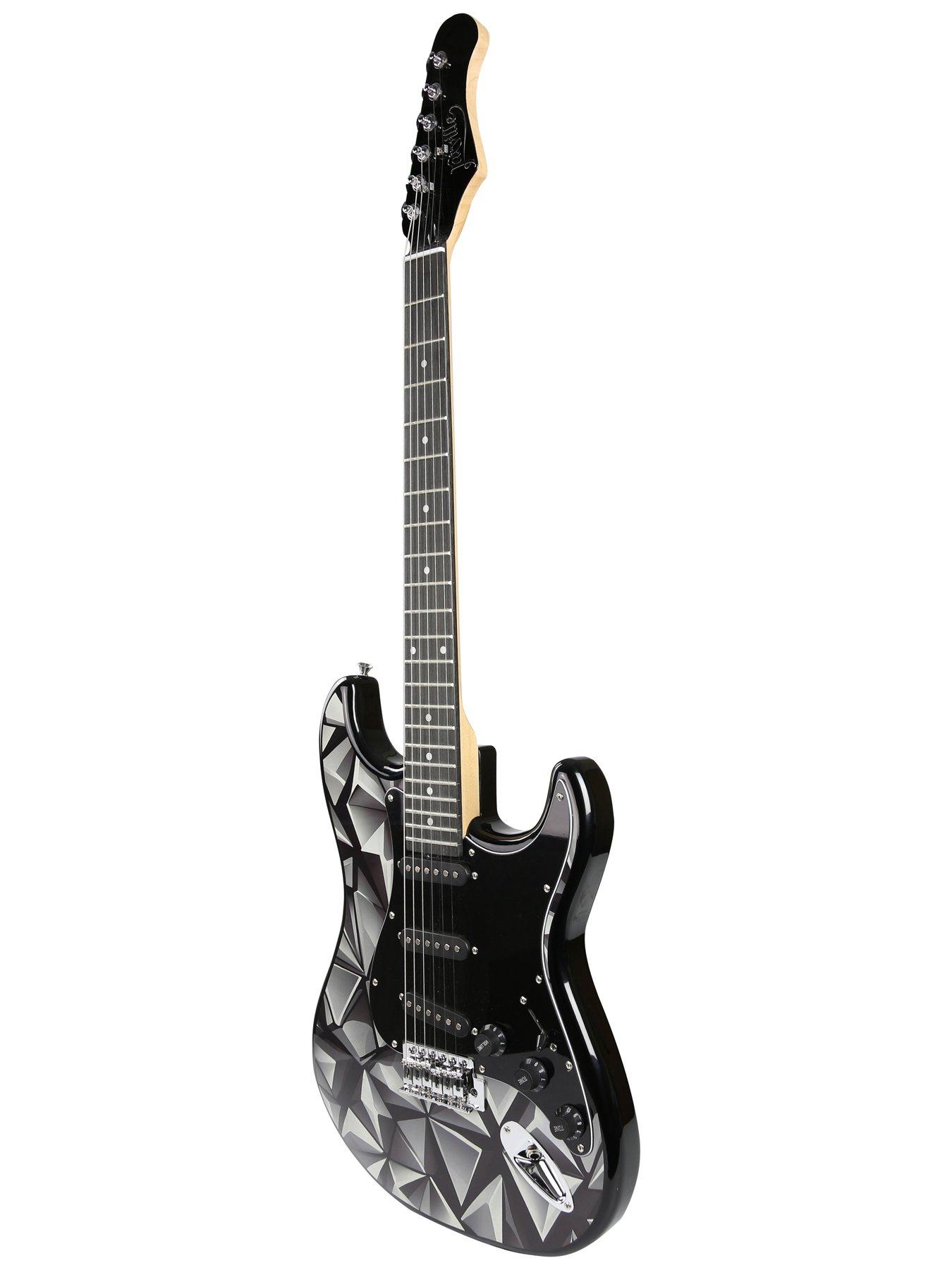  image of jaxville-full-size-electric-guitar-kit-with-10-watt-amp-strap-gig-bag-picks-whammy-lead-spare-strings-amp-lessons