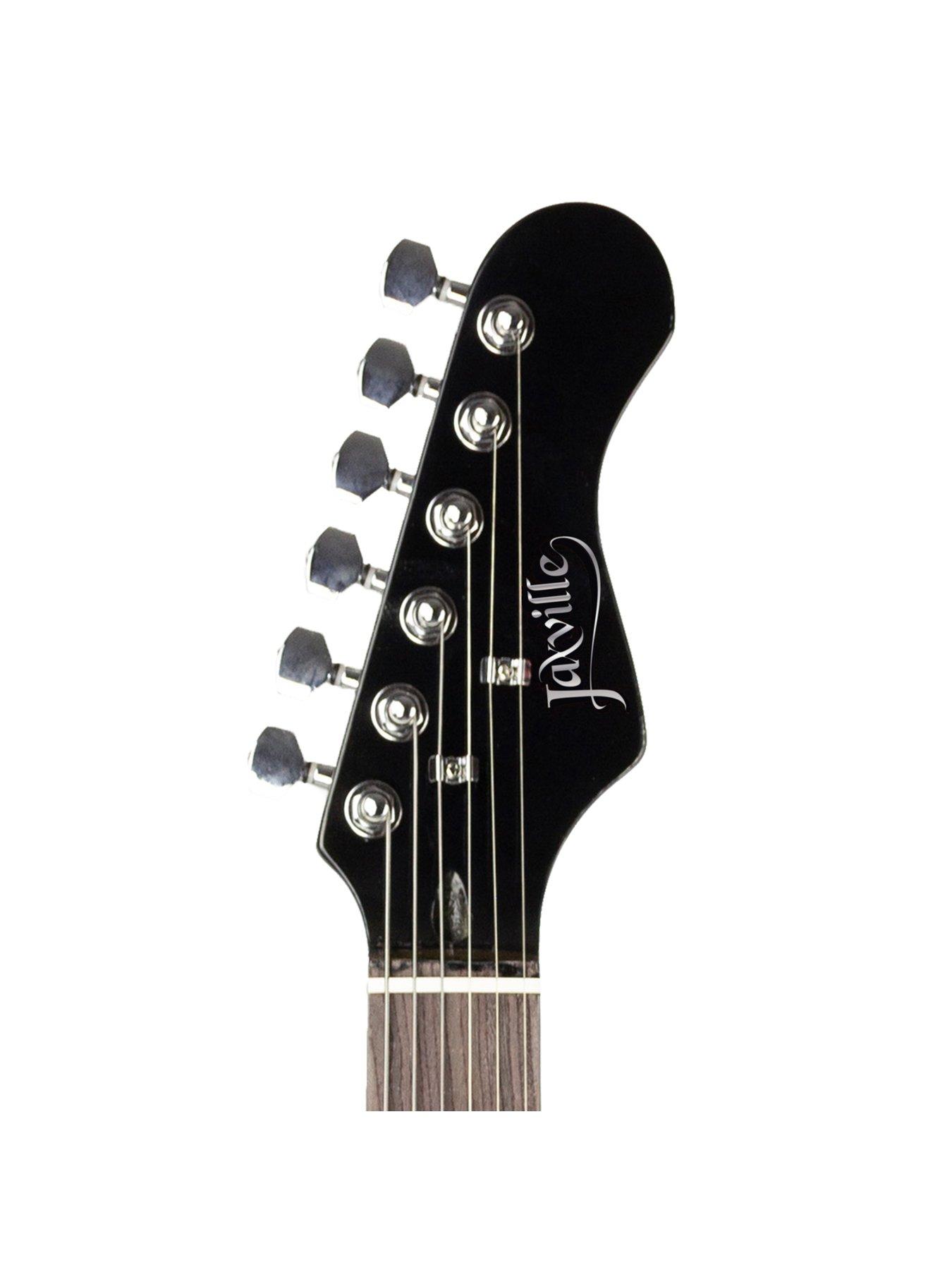  image of jaxville-full-size-electric-guitar-kit-with-10-watt-amp-strap-gig-bag-picks-whammy-lead-spare-strings-amp-lessons