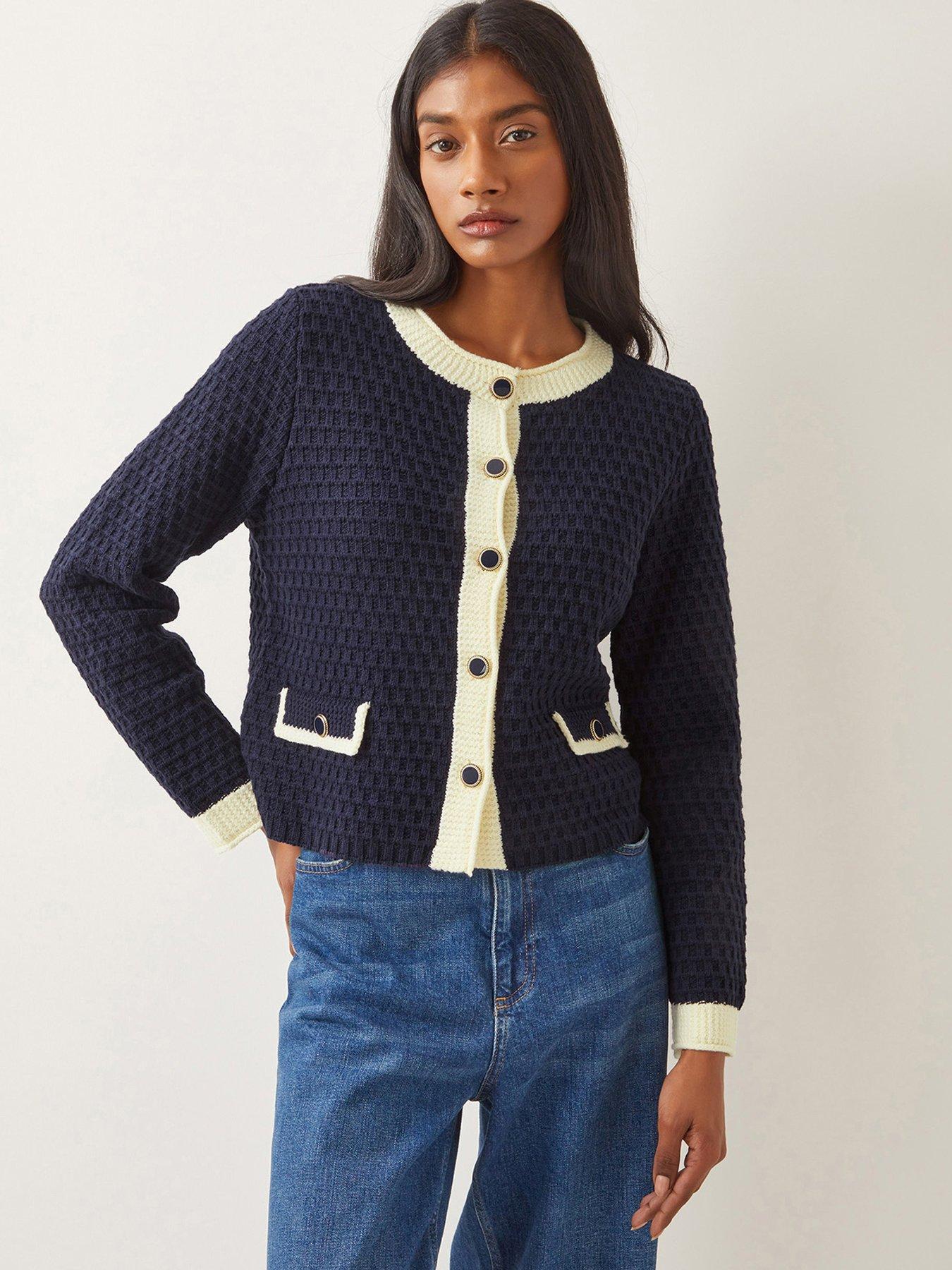 undefined Nancy Knitted Jacket - Navy