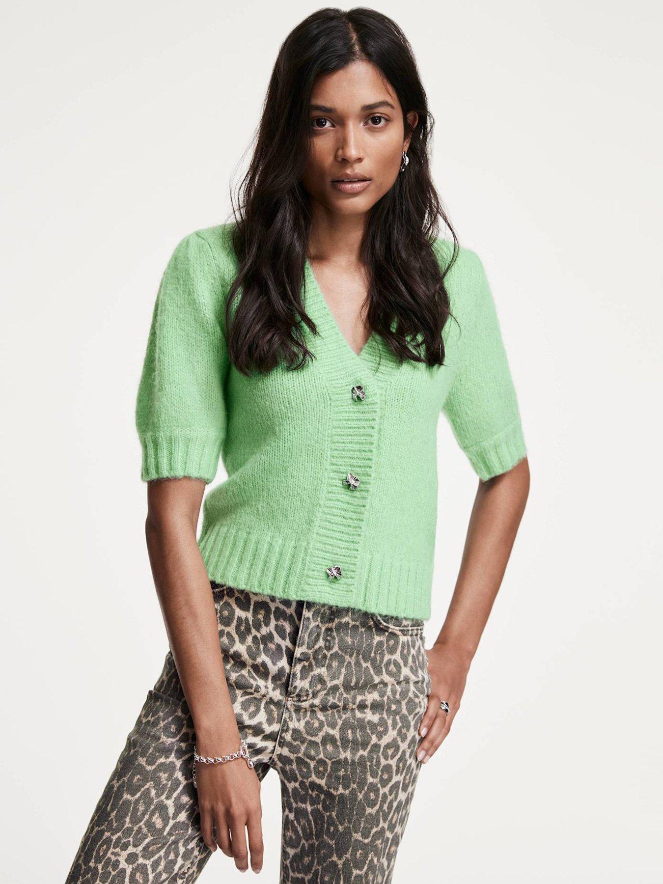 mint-velvet-short-sleeve-cardigan-green