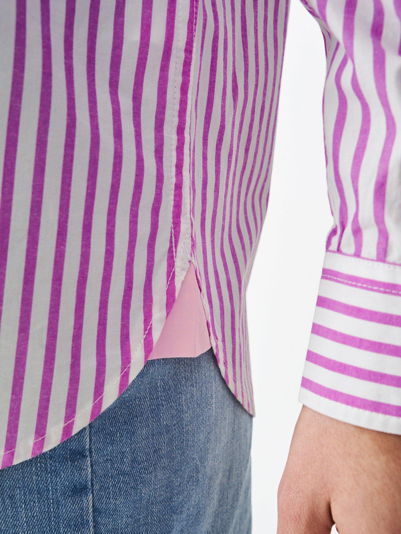  image of crew-clothing-relaxed-poplin-shirt-pink