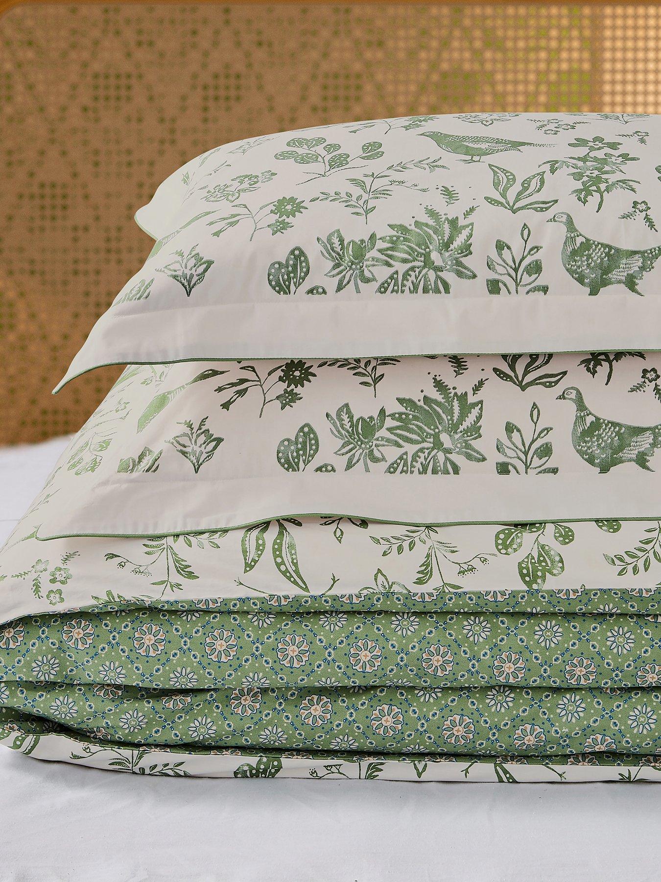  image of joules-festival-pheasants-100-cotton-percale-duvet-cover-set