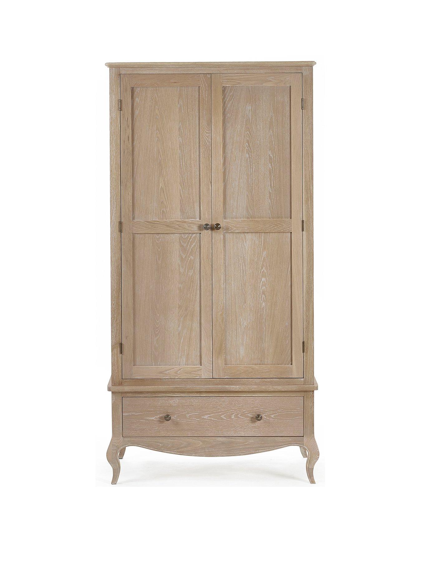  image of julian-bowen-camille-2-door-1-drawernbspcombination-wardrobe-contains-solid-oak