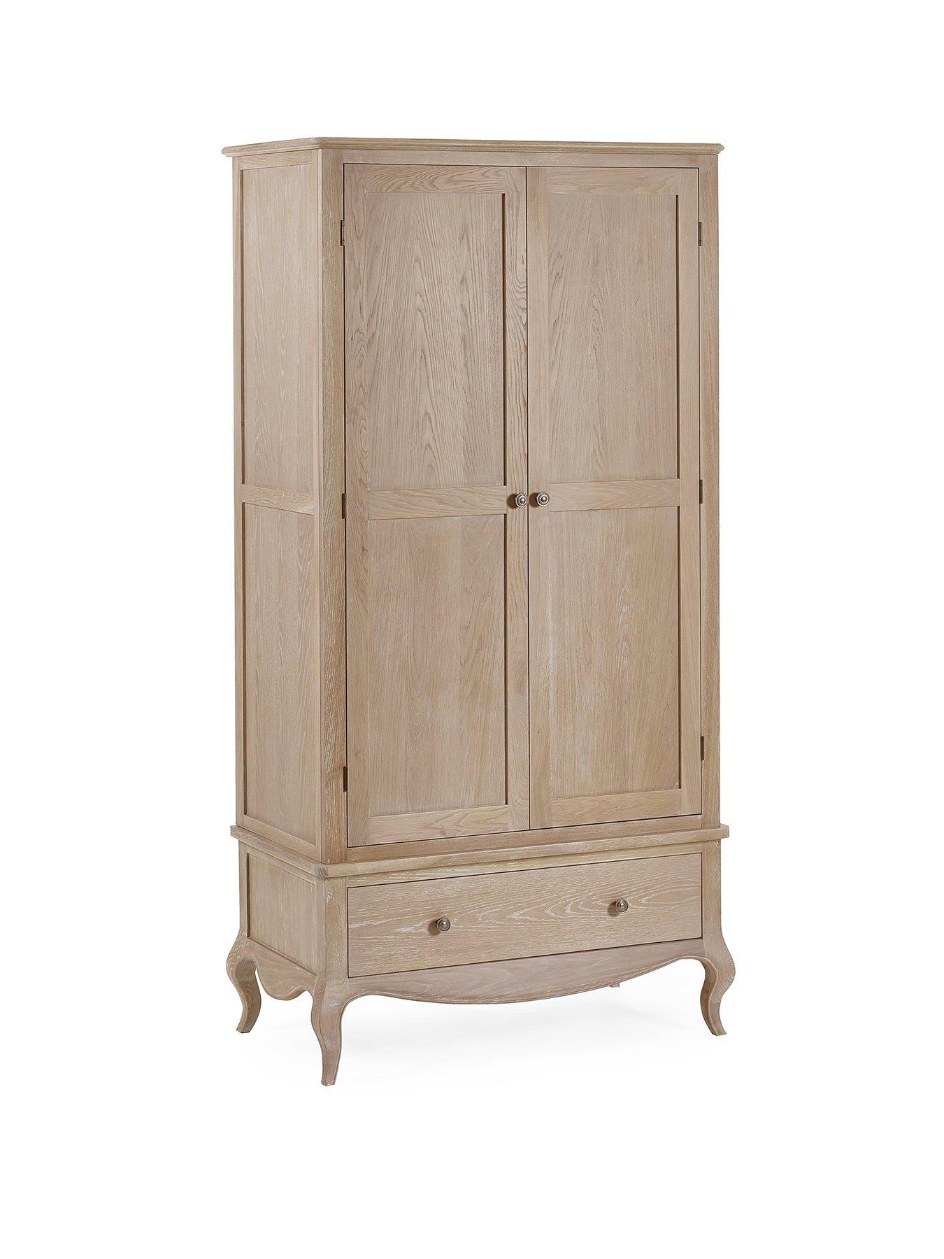  image of julian-bowen-camille-2-door-1-drawernbspcombination-wardrobe-contains-solid-oak