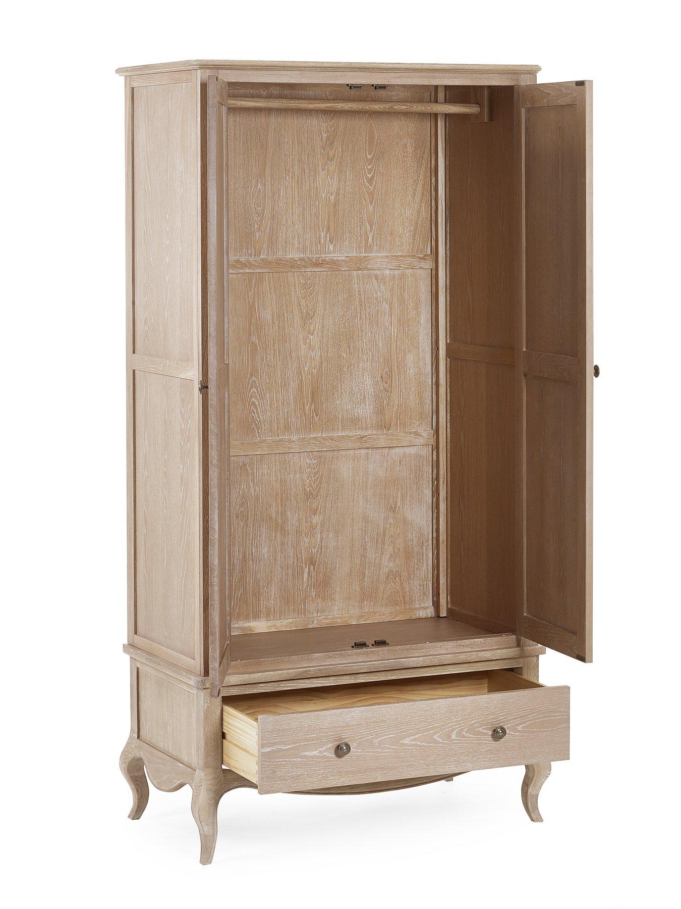  image of julian-bowen-camille-2-door-1-drawernbspcombination-wardrobe-contains-solid-oak