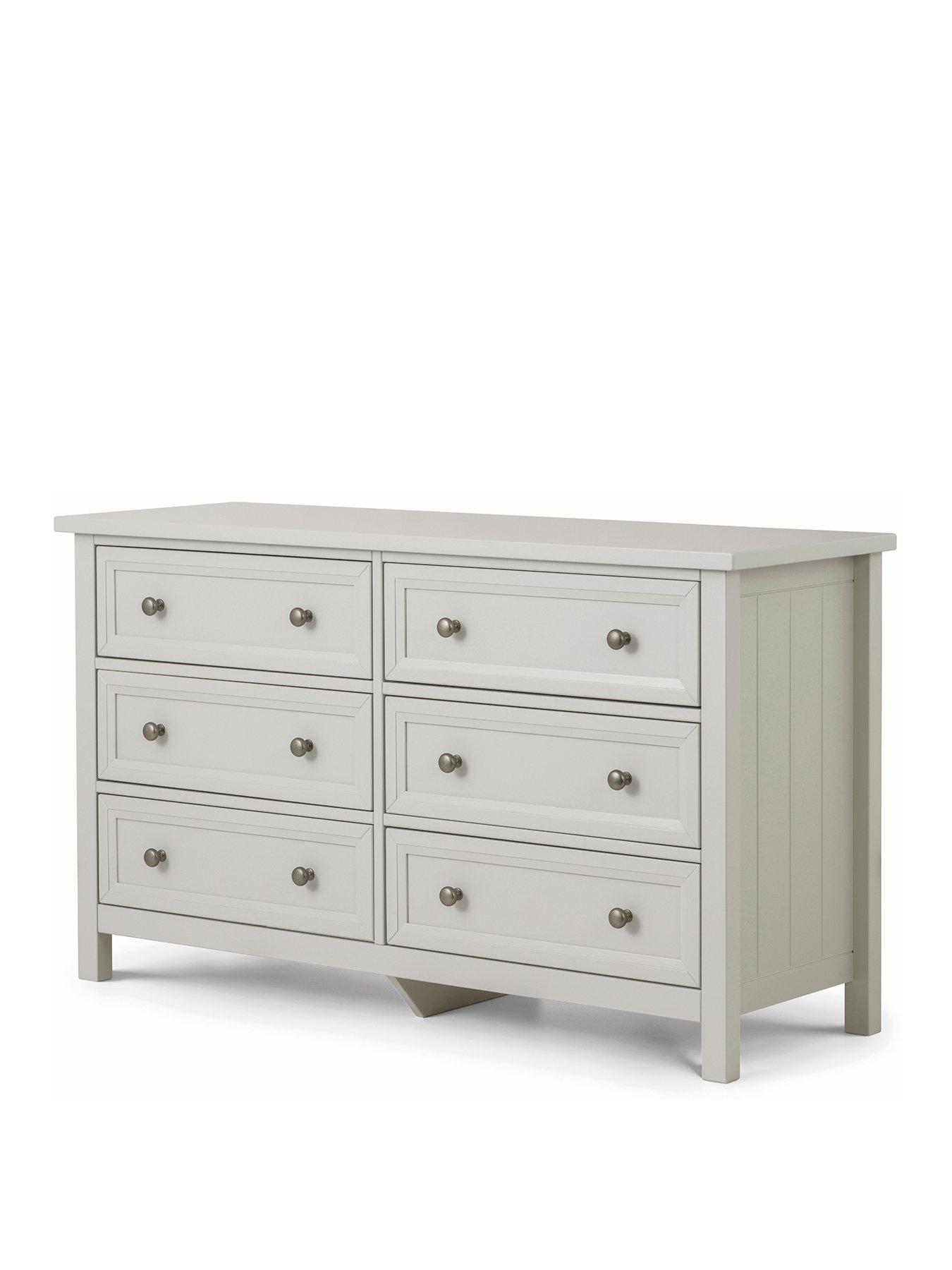 Image 2 of 4 of Julian Bowen Maine 6 Drawer Wide Chest - Dove Grey