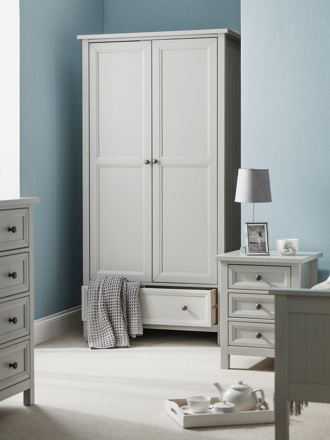 Image 1 of 4 of Julian Bowen Maine 2 Door Combination Wardrobe Dove Grey