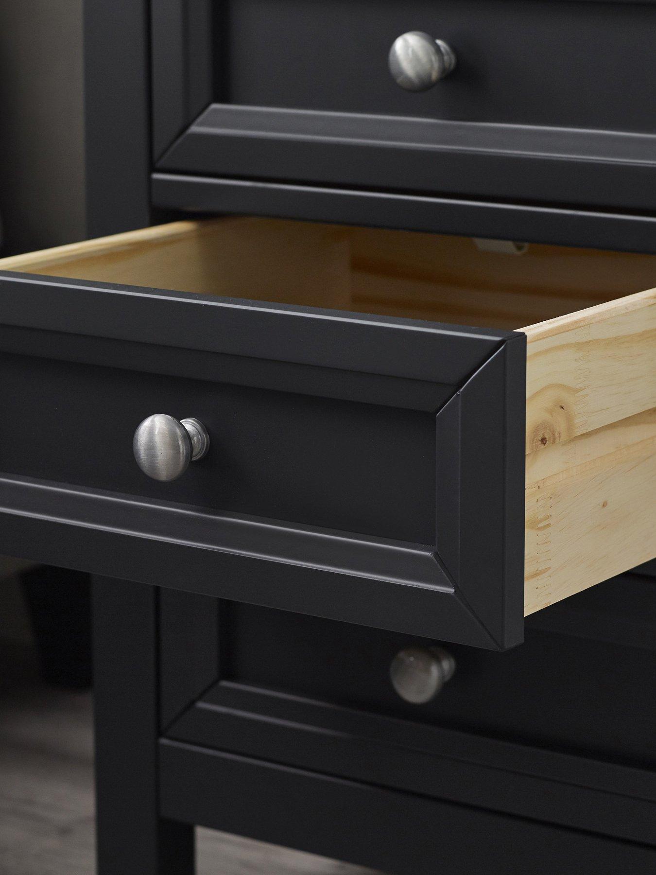 Image 5 of 7 of Julian Bowen Maine 3 Drawer Bedside Anthracite