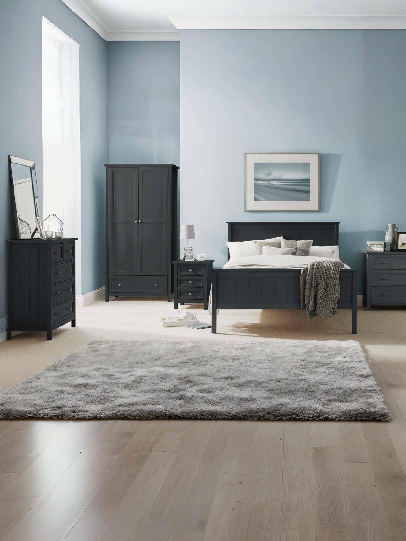 Image 7 of 7 of Julian Bowen Maine 3 Drawer Bedside Anthracite