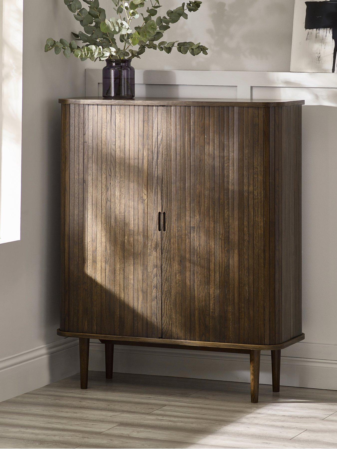 Image 1 of 7 of Julian Bowen Arya Wine Cabinet - Dark Oak