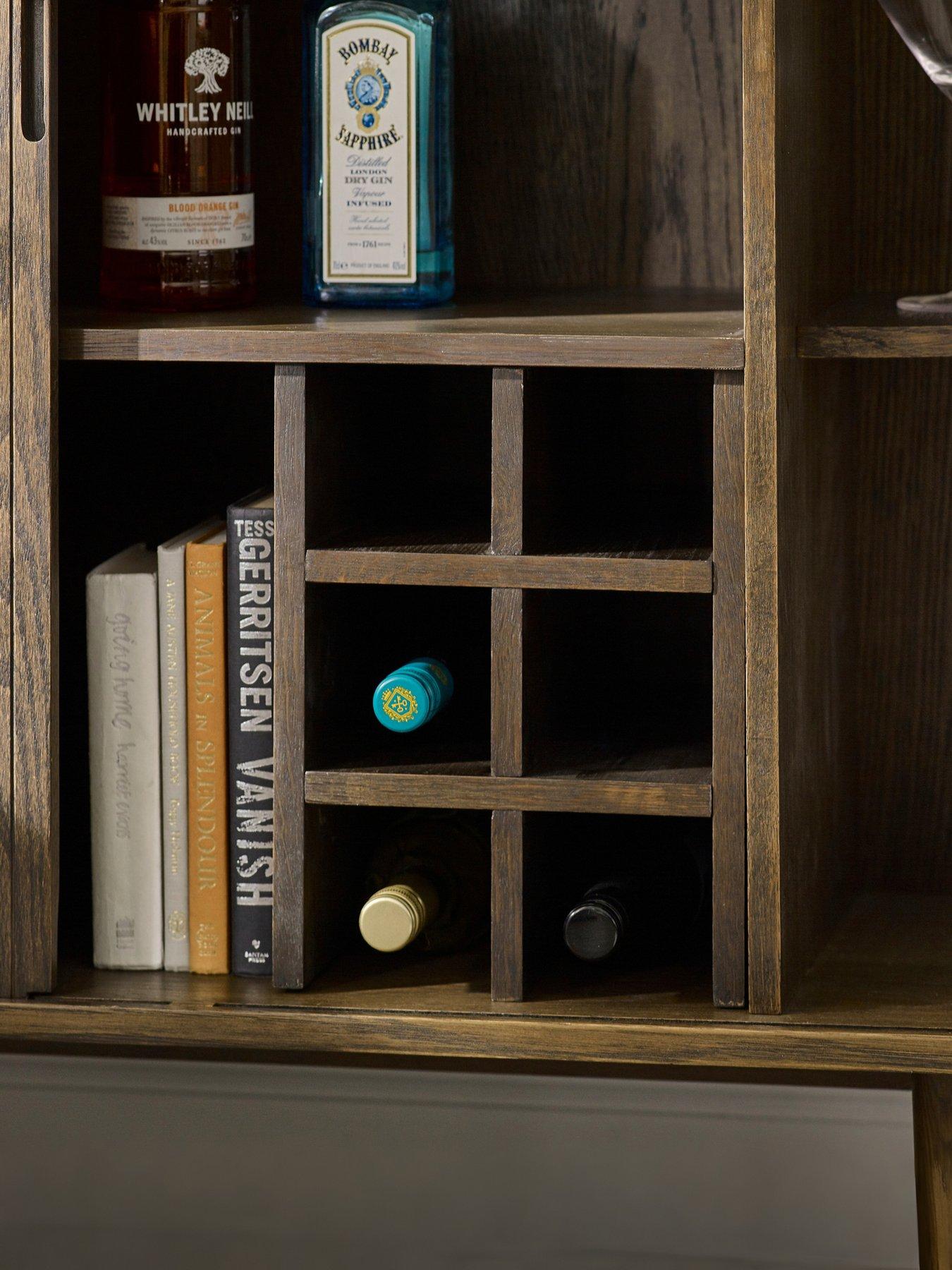 Image 4 of 7 of Julian Bowen Arya Wine Cabinet - Dark Oak