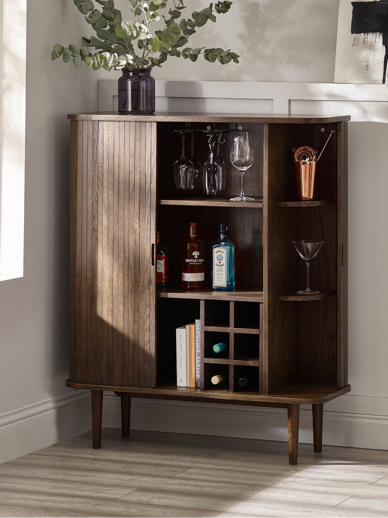Image 7 of 7 of Julian Bowen Arya Wine Cabinet - Dark Oak