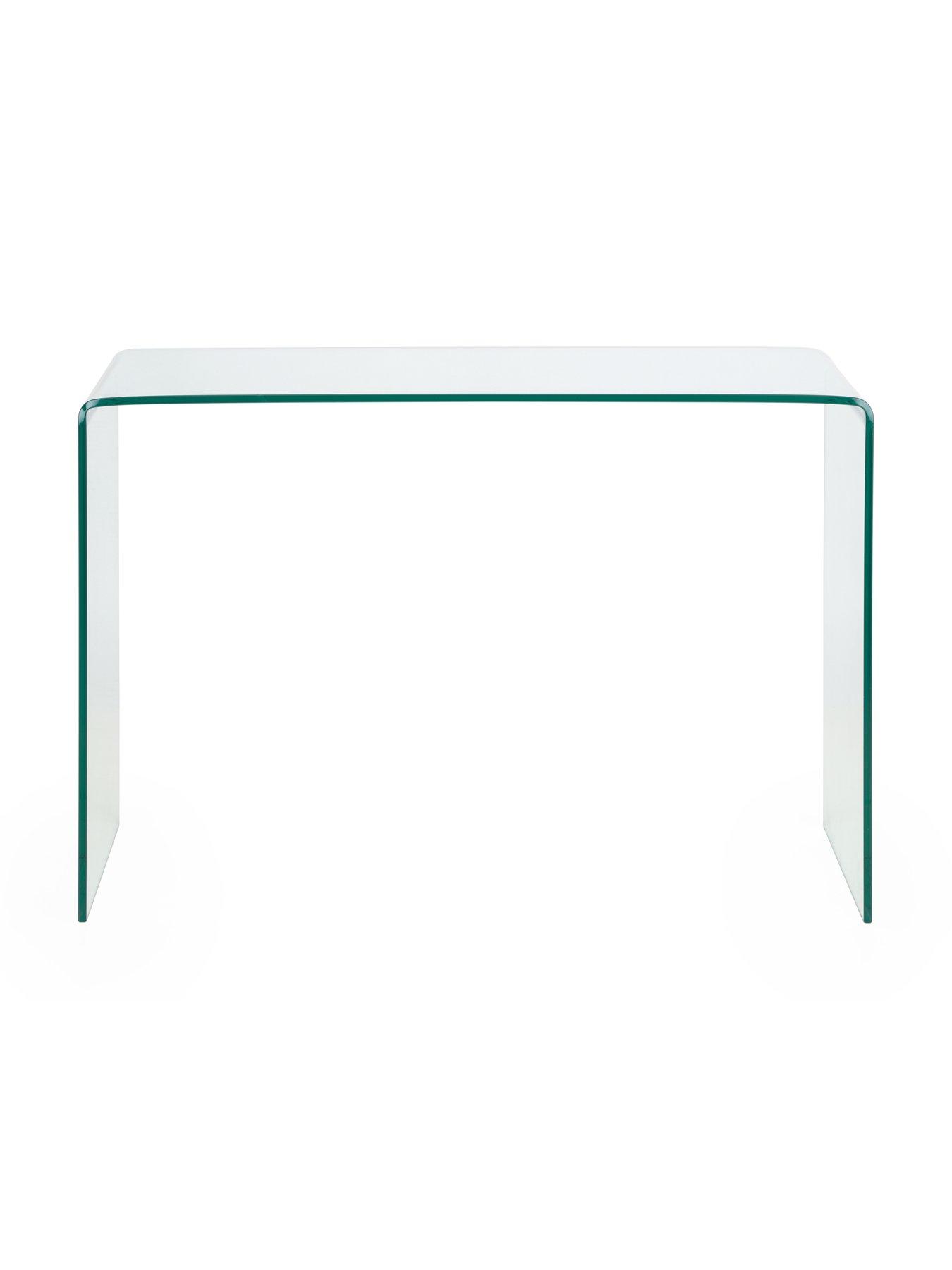 back image of julian-bowen-amalfi-bent-glass-console-table