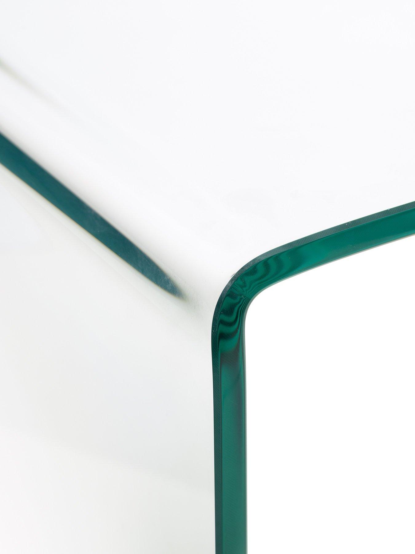  image of julian-bowen-amalfi-bent-glass-console-table