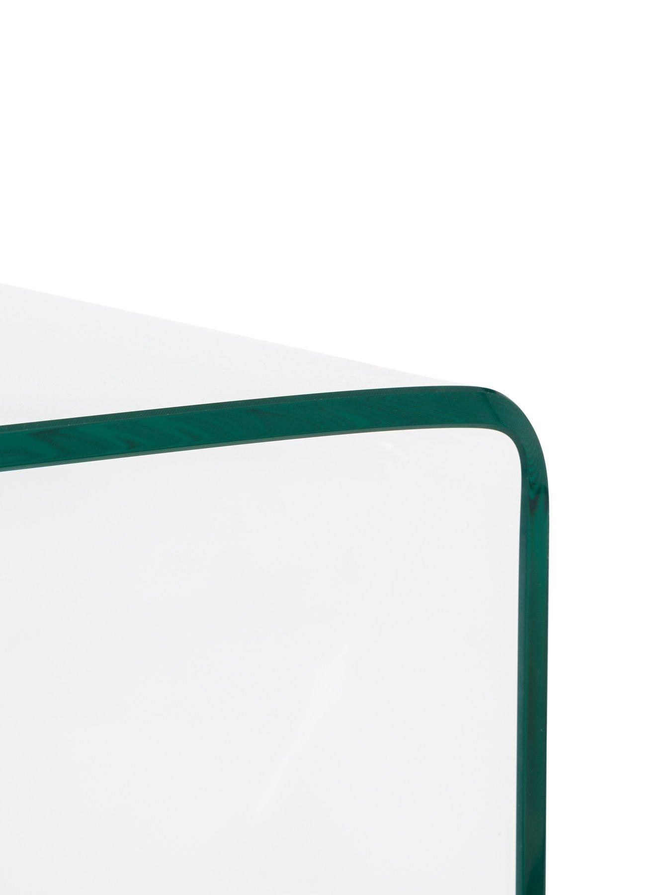  image of julian-bowen-amalfi-bent-glass-console-table