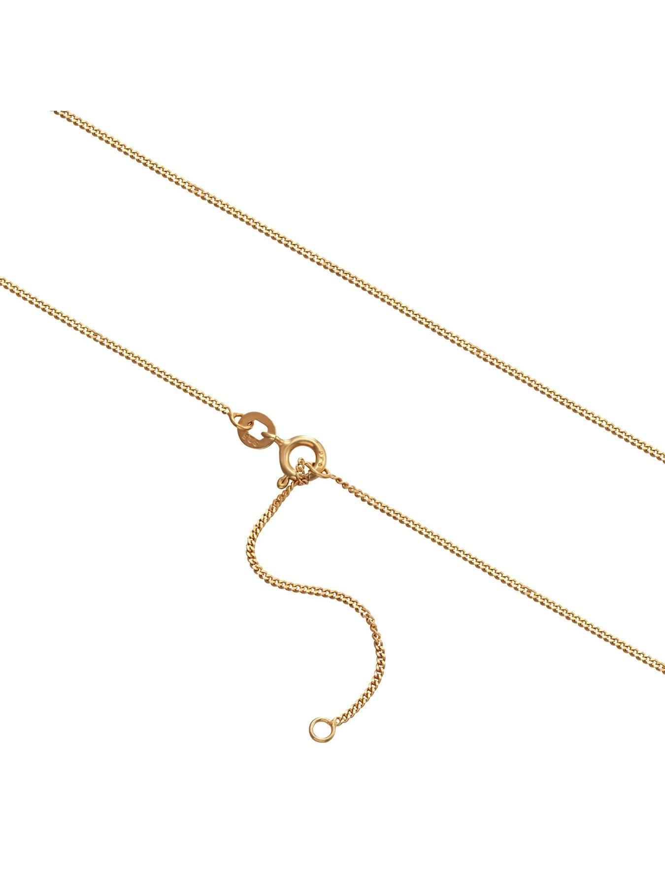  image of the-love-collection-gold-plated-sterling-silver-personalised-heart-name-necklace