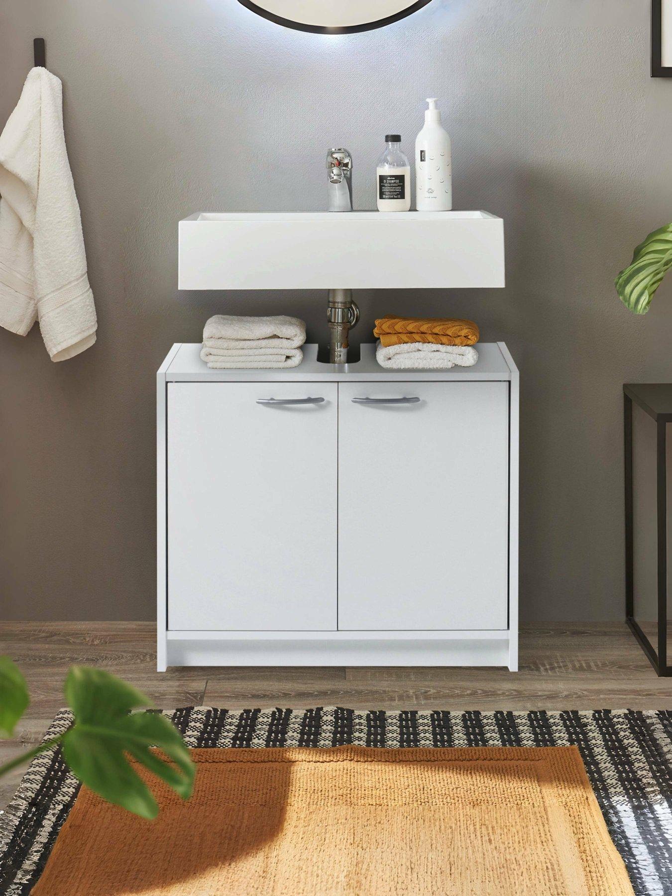 julian-bowen-white-under-sink-bathroom-cabinet