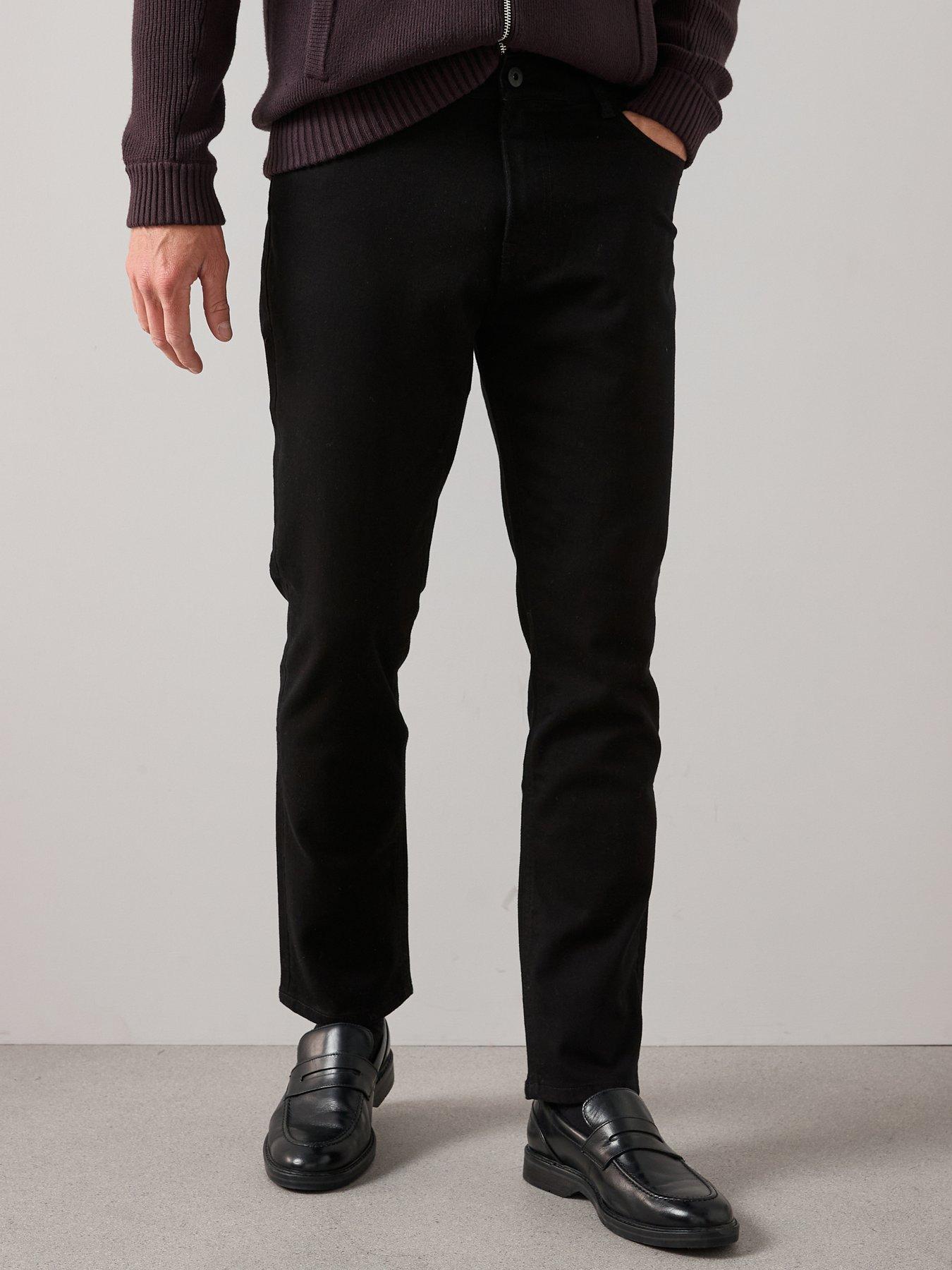 front image of the-very-collection-slim-jeans-with-stretch-stay-black