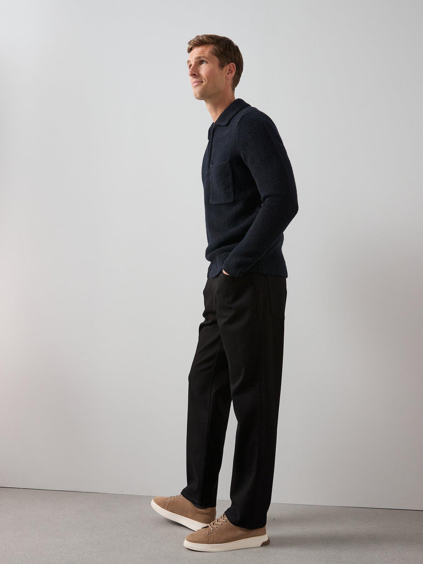  image of the-very-collection-straight-jeans-with-stretch-stay-black