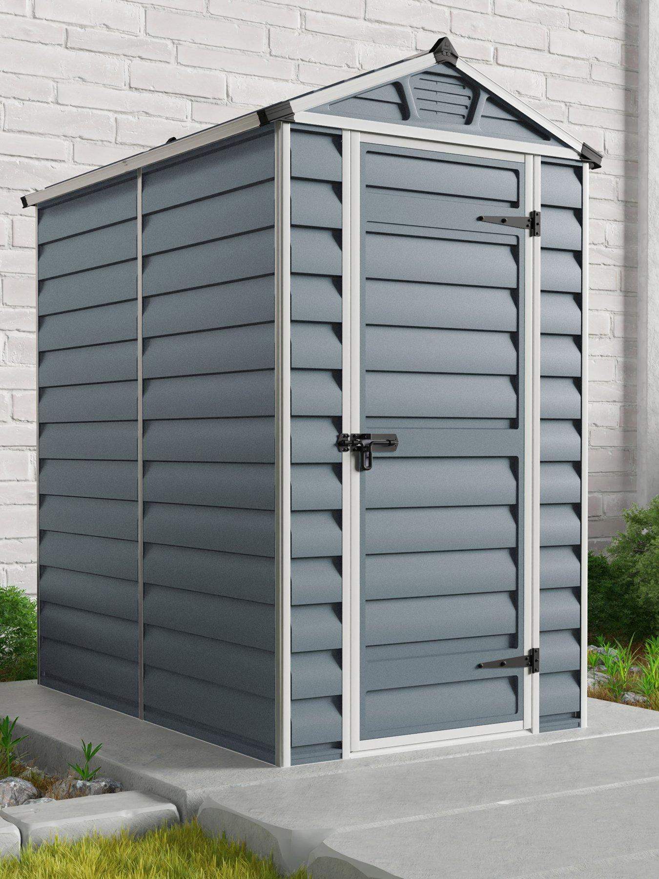Canopia by Palram Skylight Shed 4X6 Dark Grey