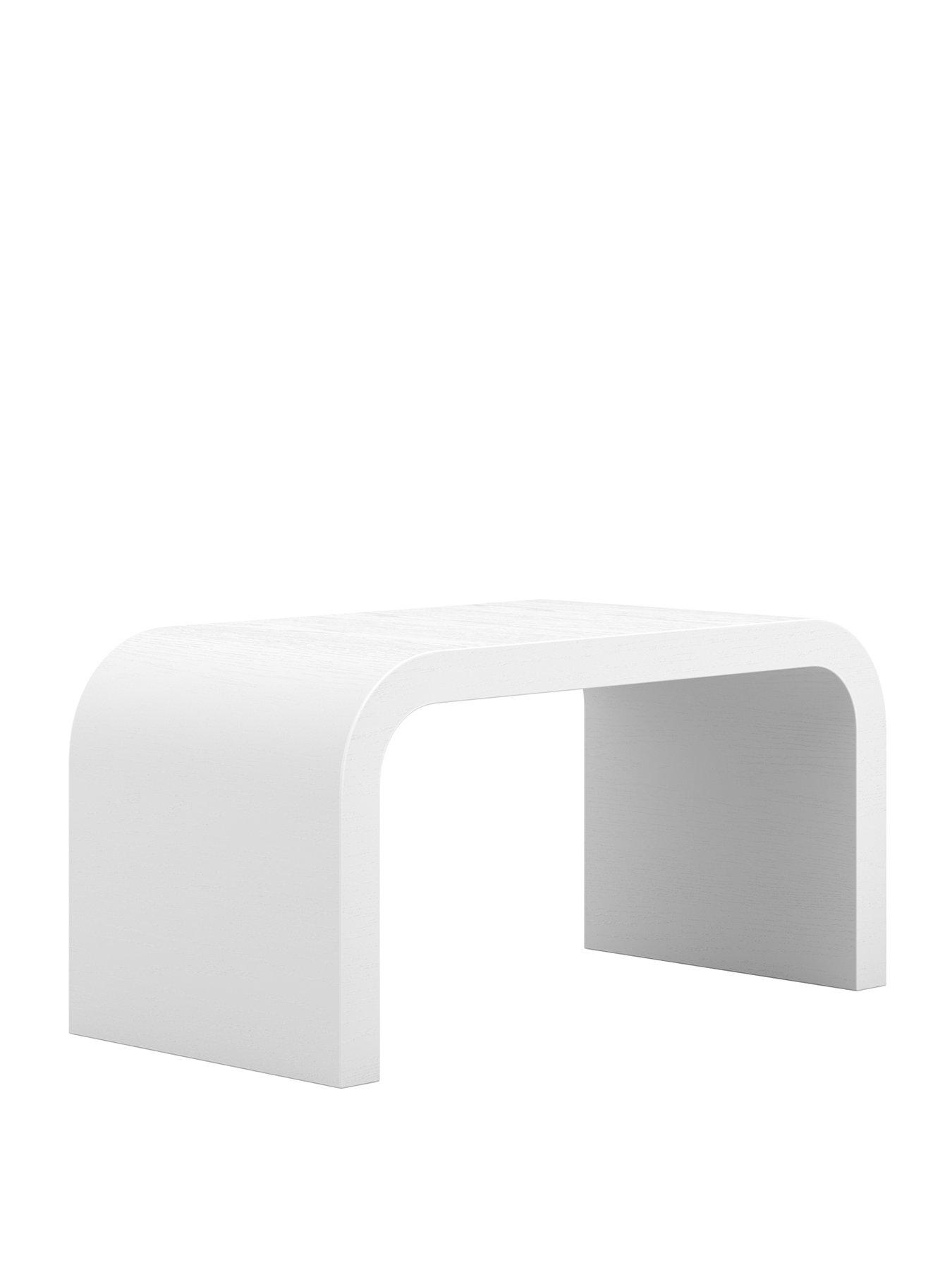  image of lpd-home-lake-curved-coffee-table-white