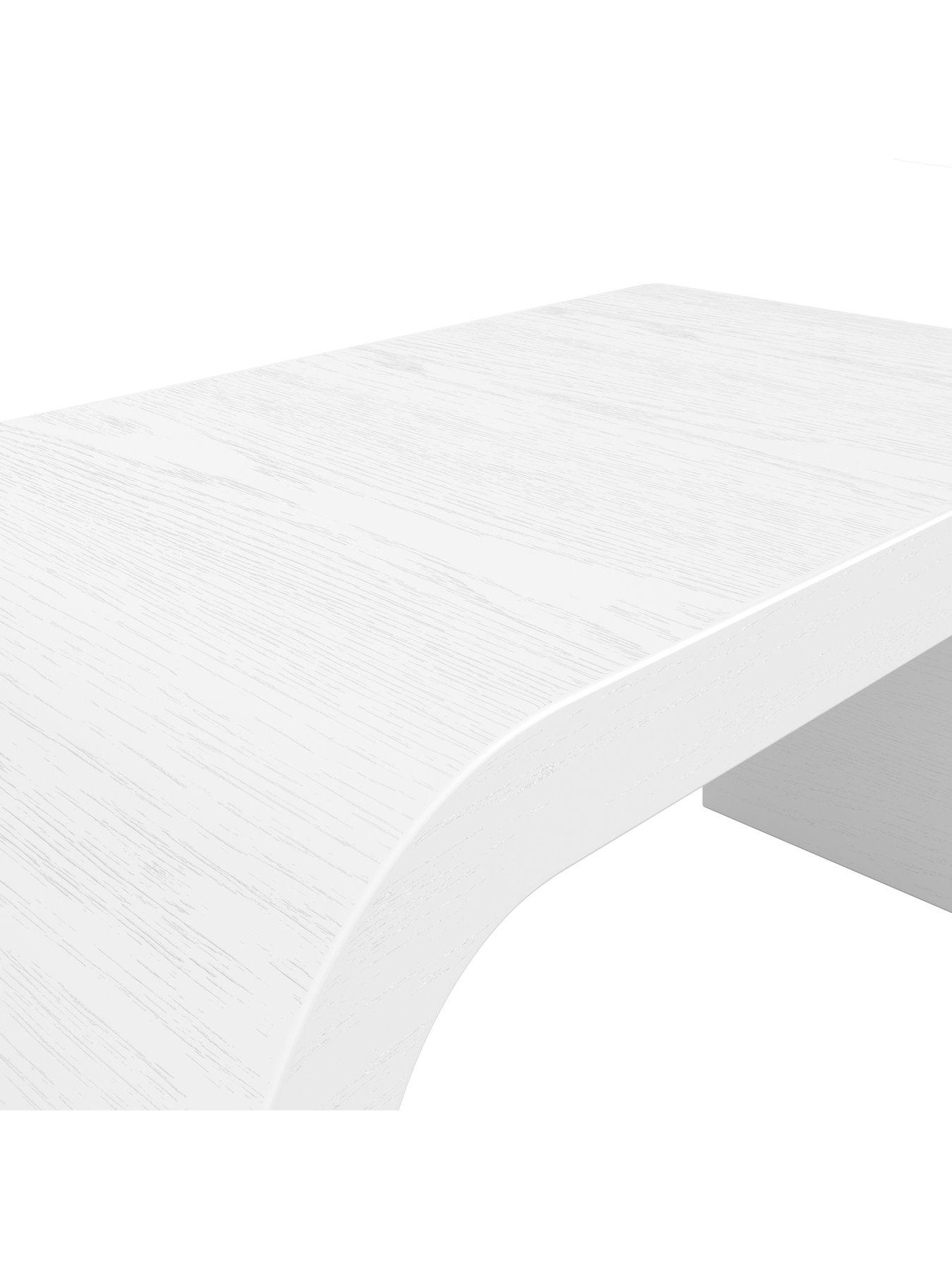  image of lpd-home-lake-curved-coffee-table-white