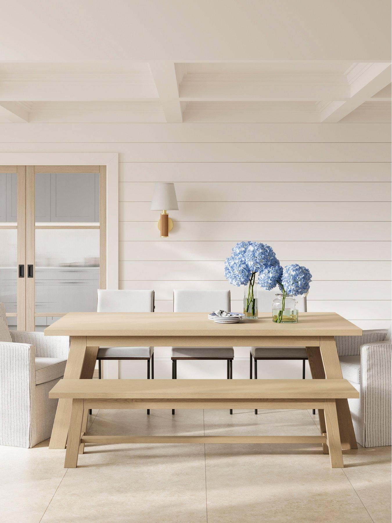 front image of lpd-home-drift-dining-bench-latte