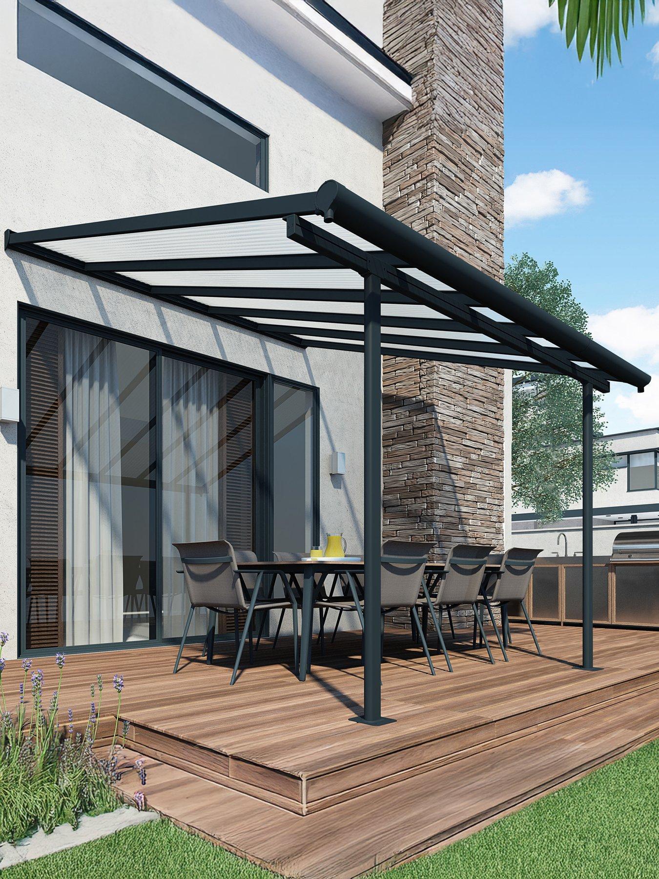  image of canopia-by-palram-sierra-patio-cover-3x305-grey-clear