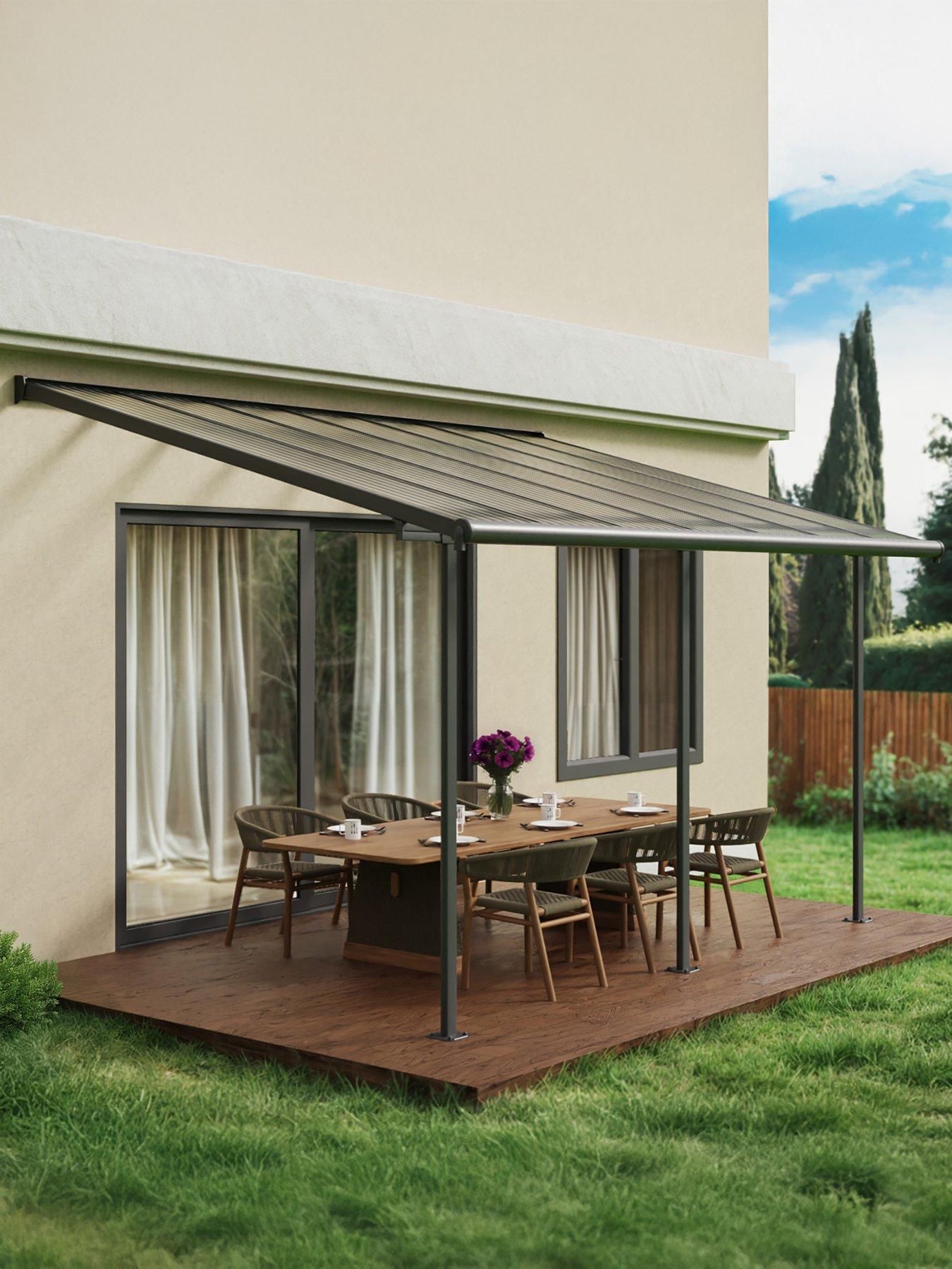  image of canopia-by-palram-sierra-patio-cover-3x425-grey-clear