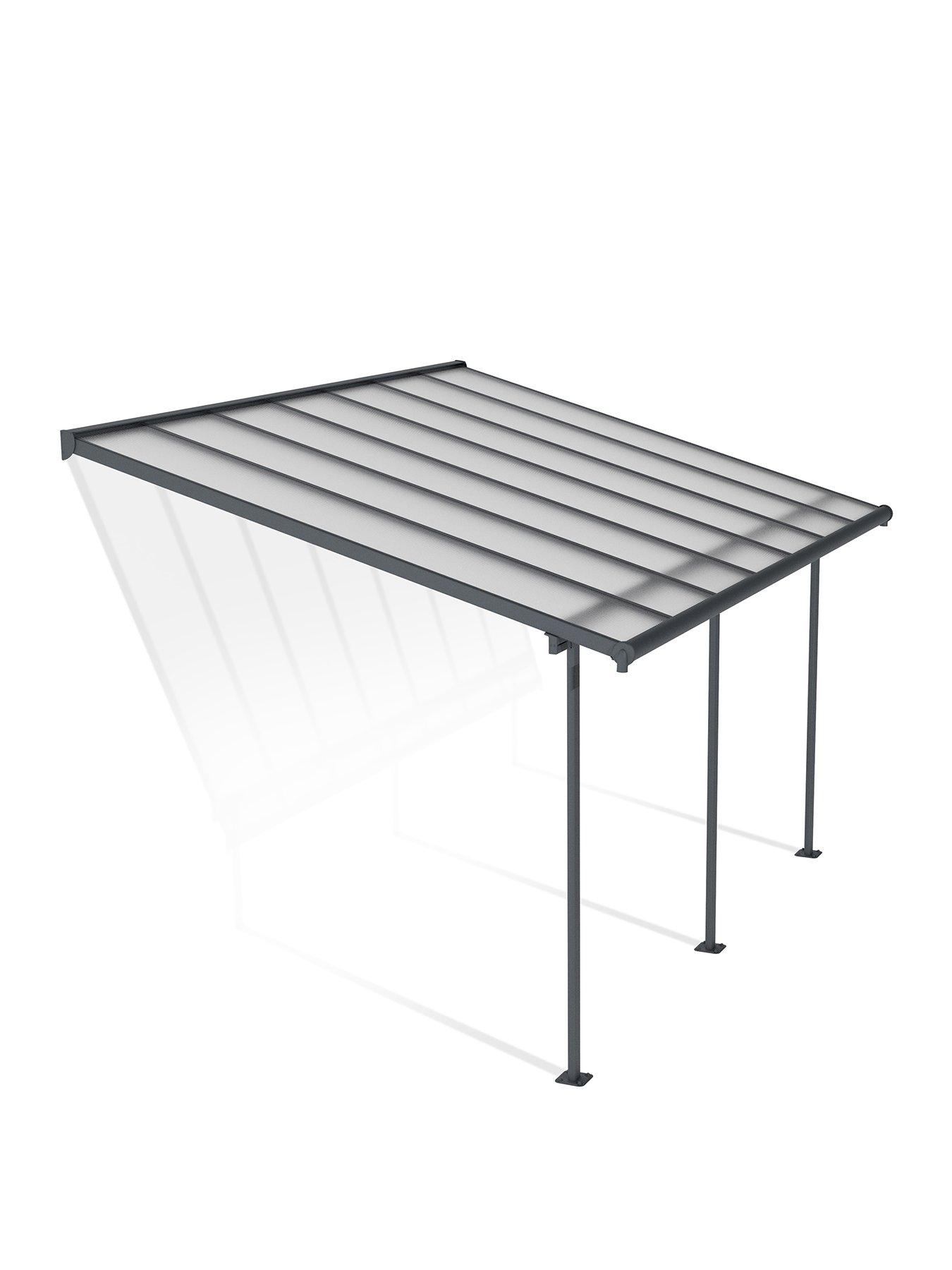  image of canopia-by-palram-sierra-patio-cover-3x425-grey-clear
