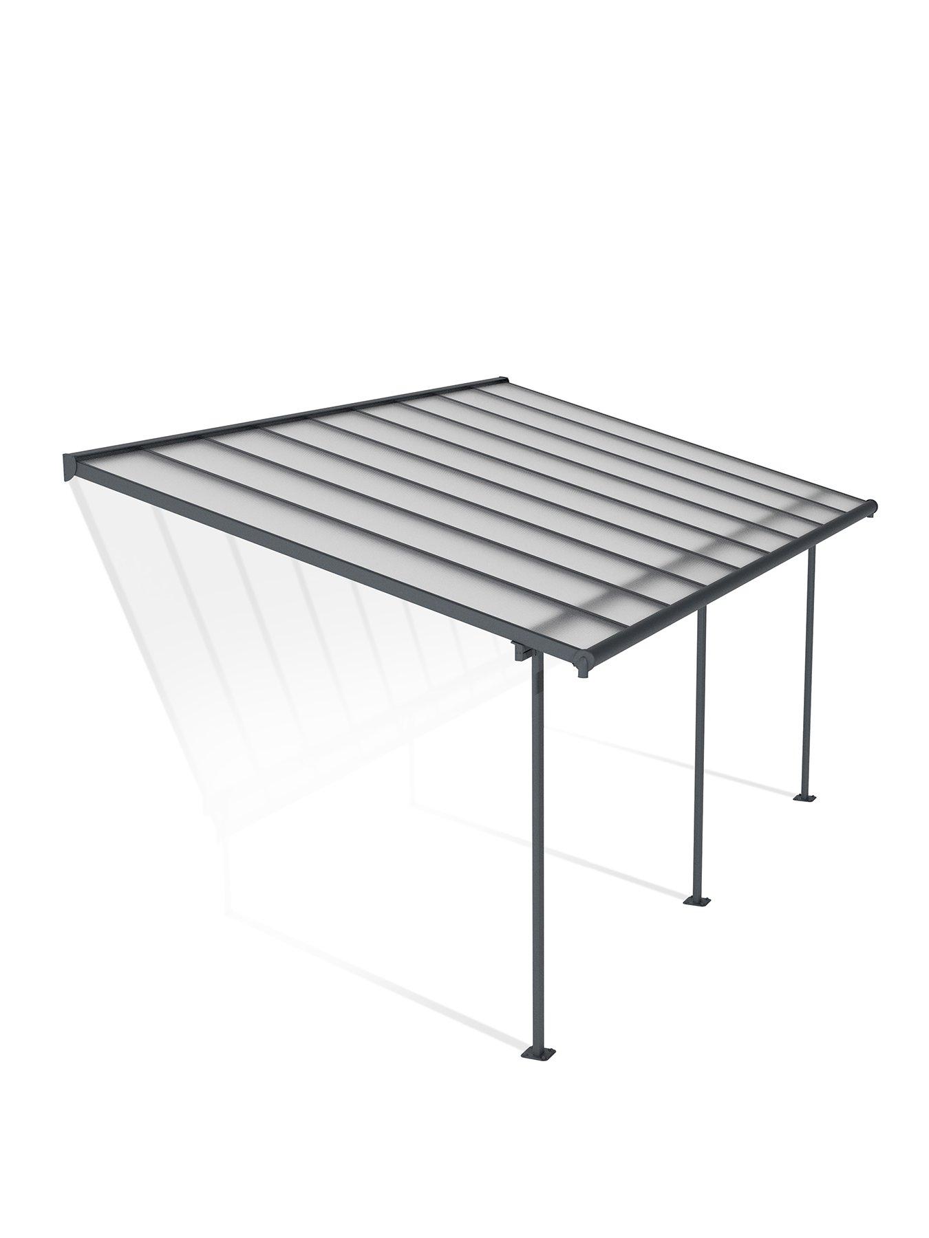  image of canopia-by-palram-sierra-patio-cover-3x546-grey-clear