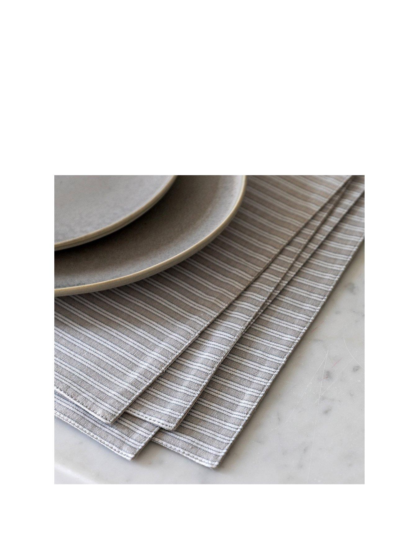 Image 2 of 6 of Gallery Direct Striped Woven Placemats &ndash; Set of 4