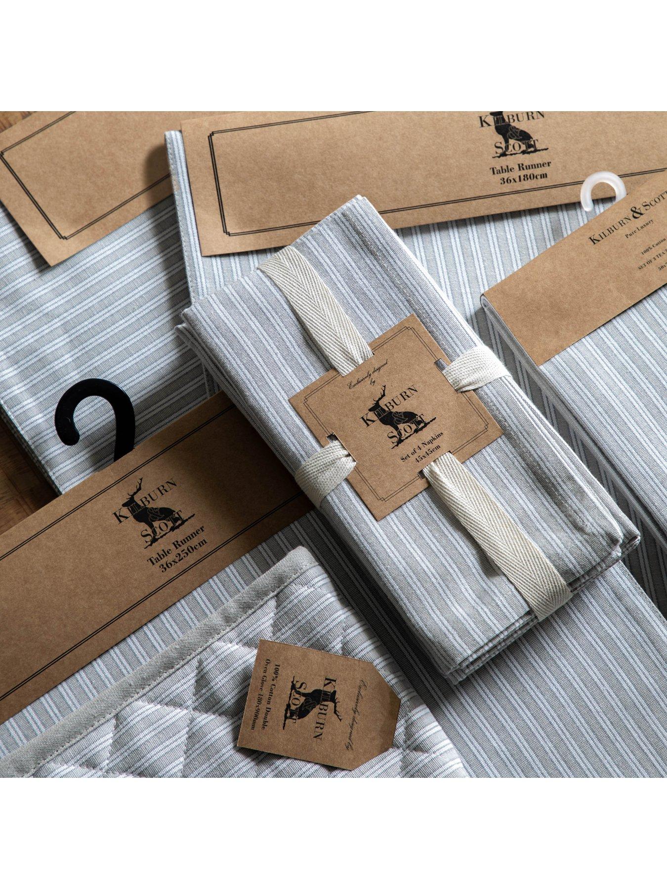 Image 4 of 6 of Gallery Direct Striped Woven Placemats &ndash; Set of 4