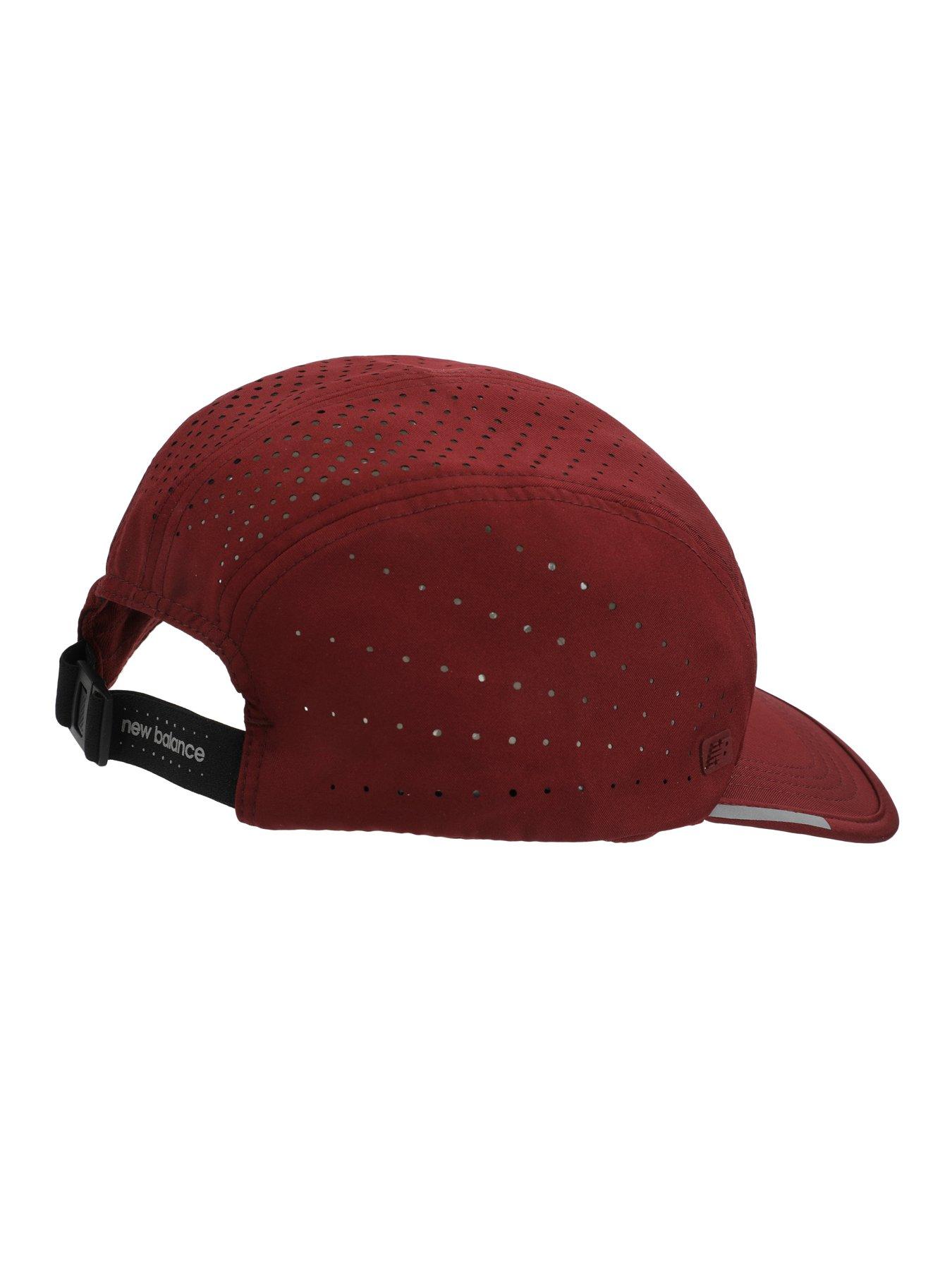  image of new-balance-unisex-running-5-panel-pro-cap-burgundy-red