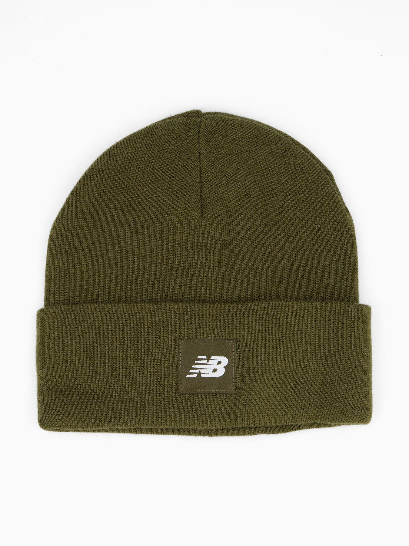  image of new-balance-unisex-flying-nb-knit-cuffed-beanie-brown