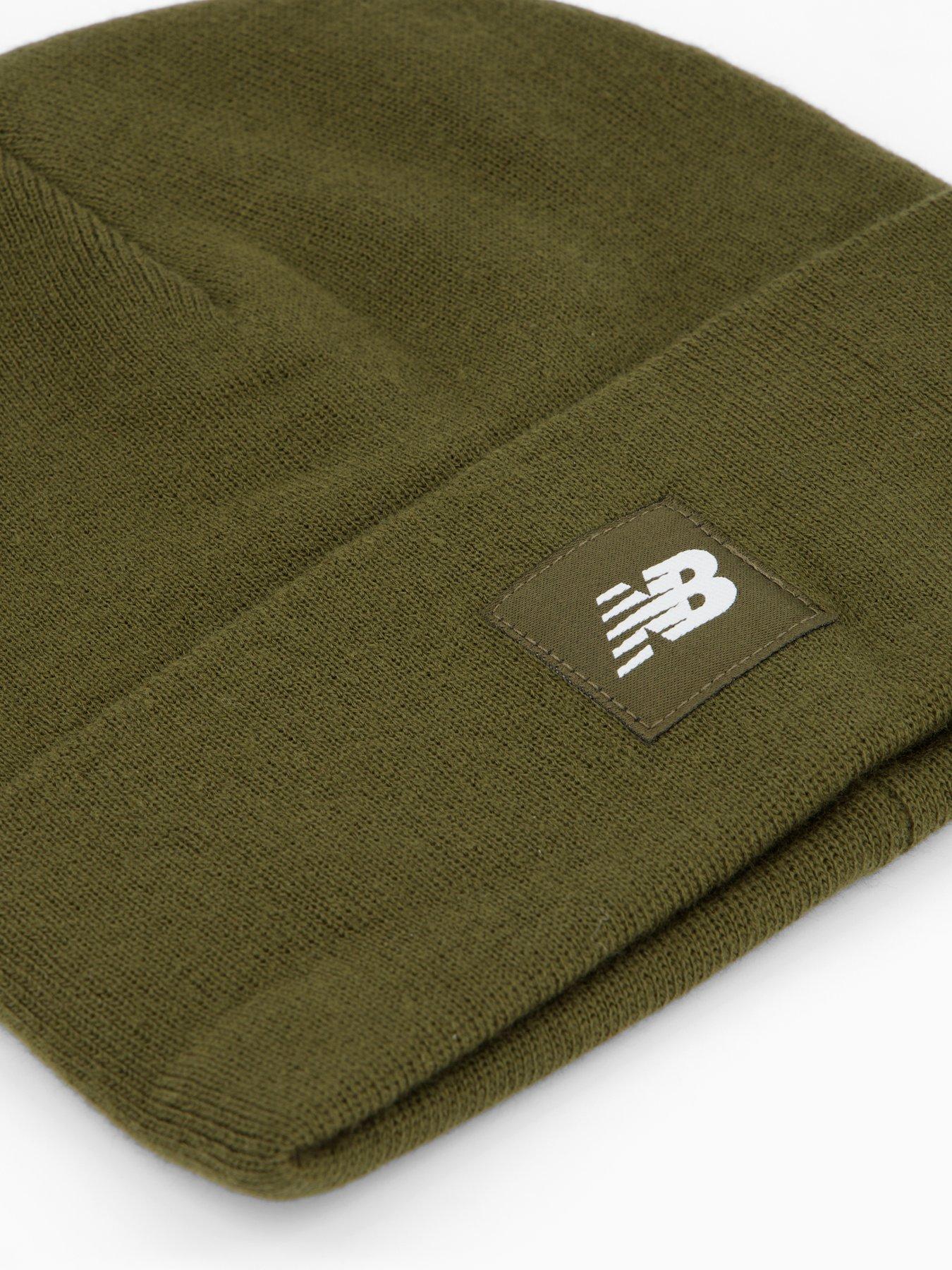  image of new-balance-unisex-flying-nb-knit-cuffed-beanie-brown