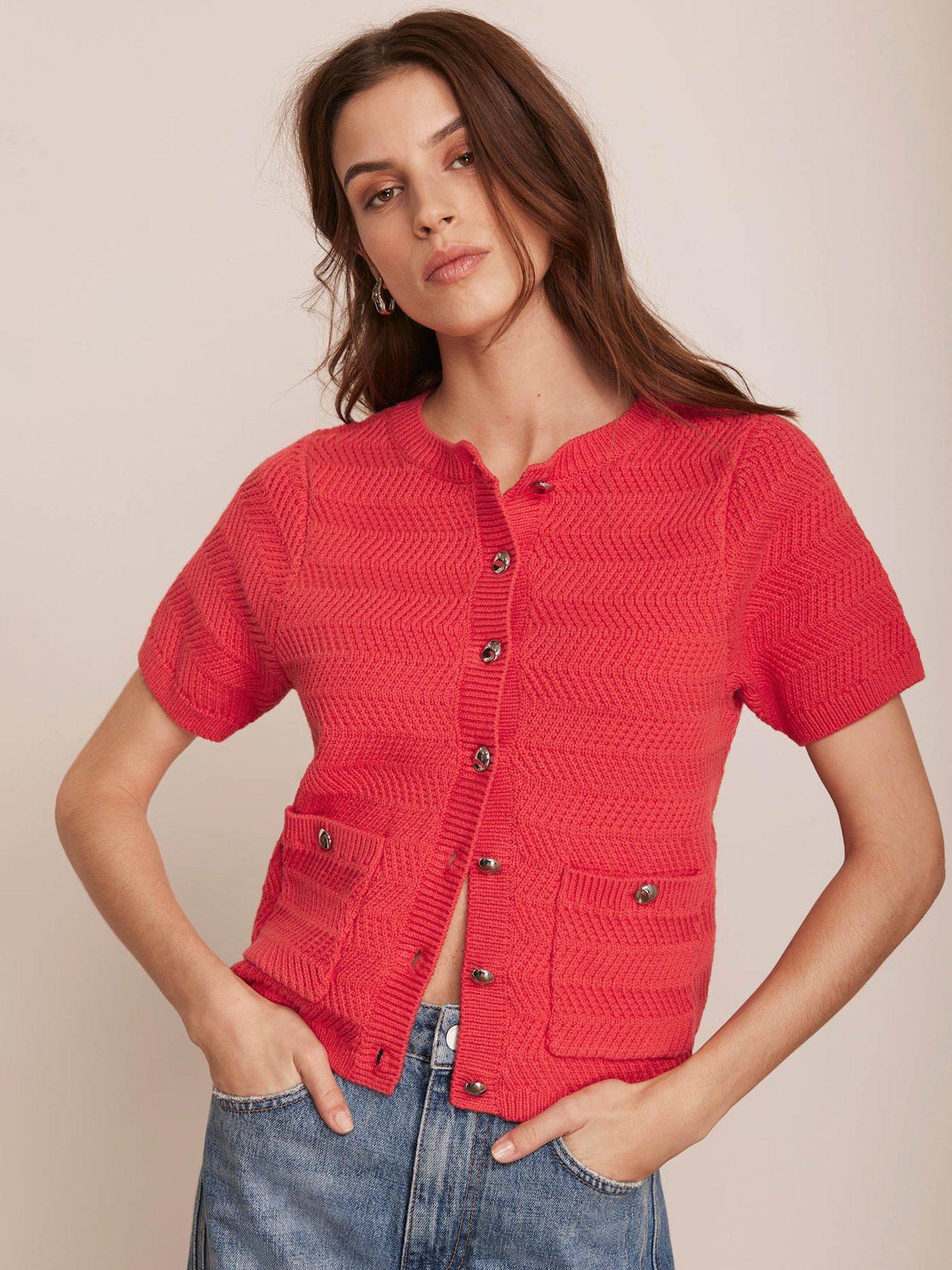 undefined Cotton Textured Top - Red