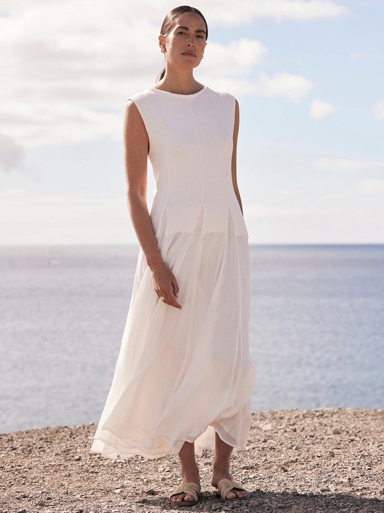 back image of mint-velvet-cotton-maxi-dress-cream