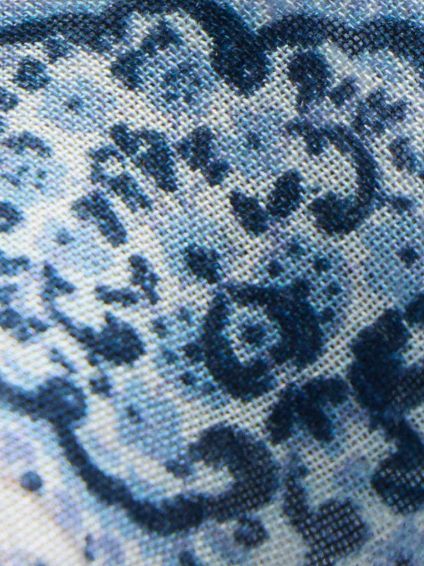 image of mint-velvet-printed-lightweight-scarf-blue