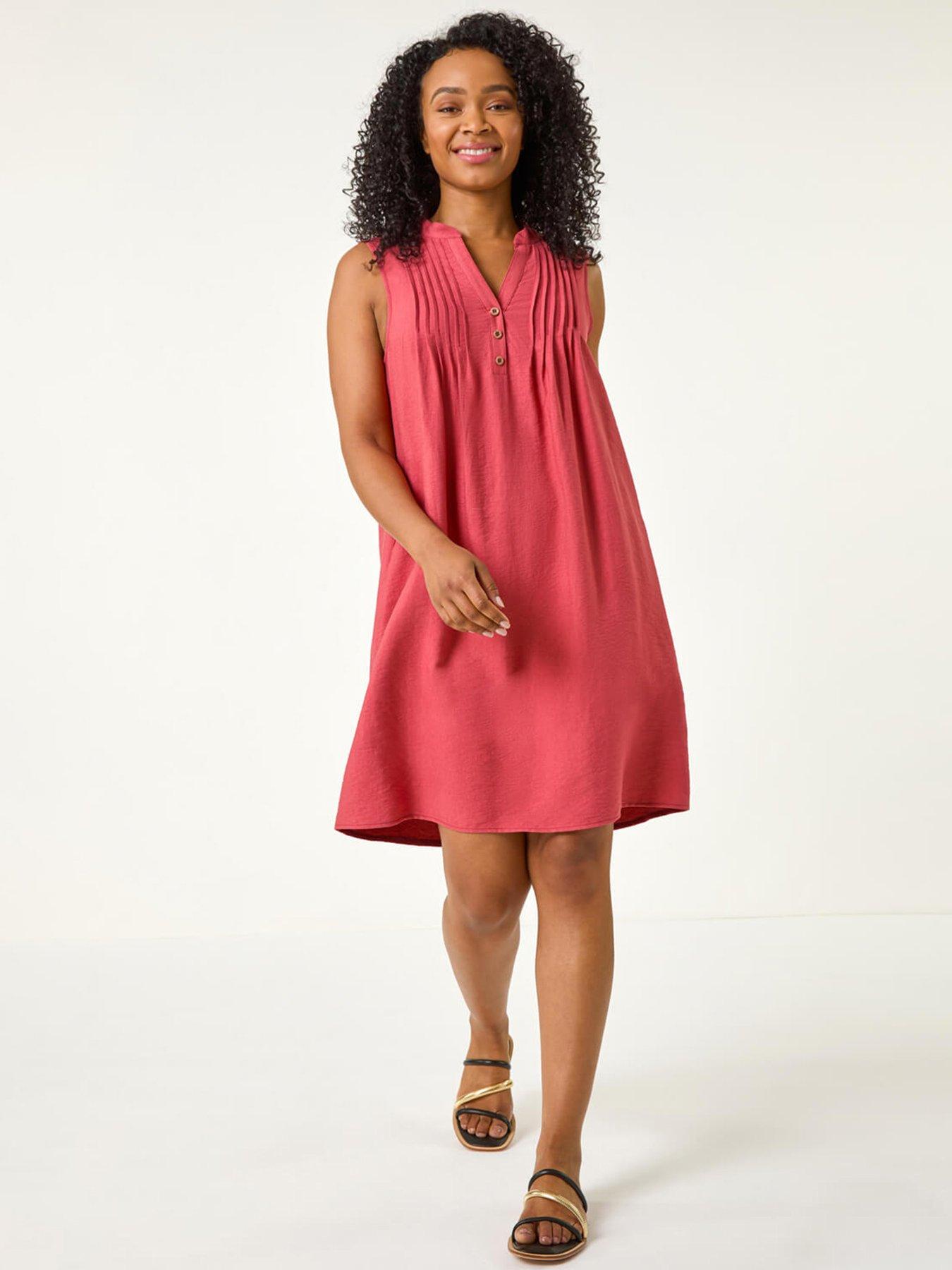 roman-petite-pintuck-pocket-dress-rust