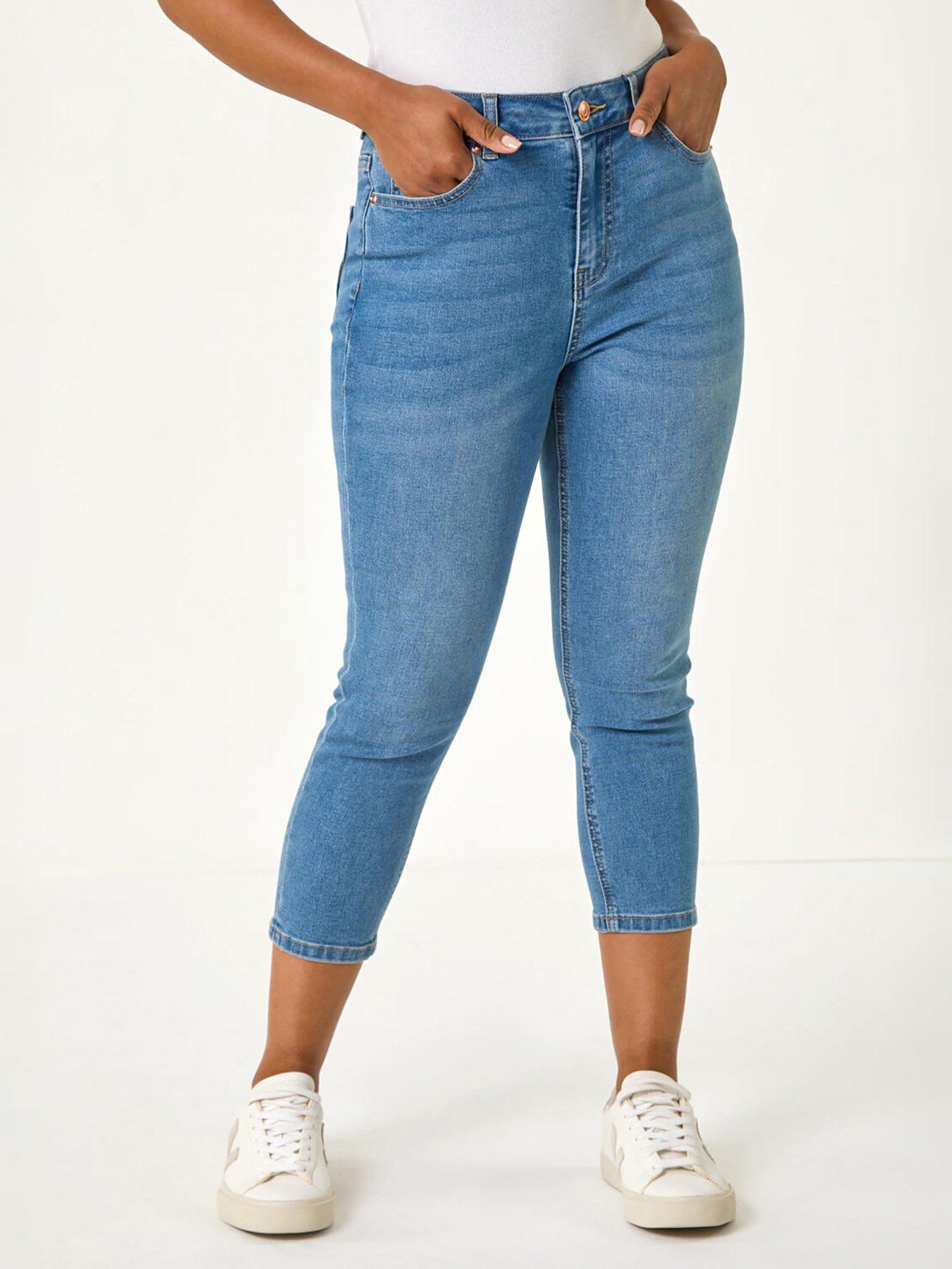 Roman Petite Slim Crop Stretch Jeans - Denim