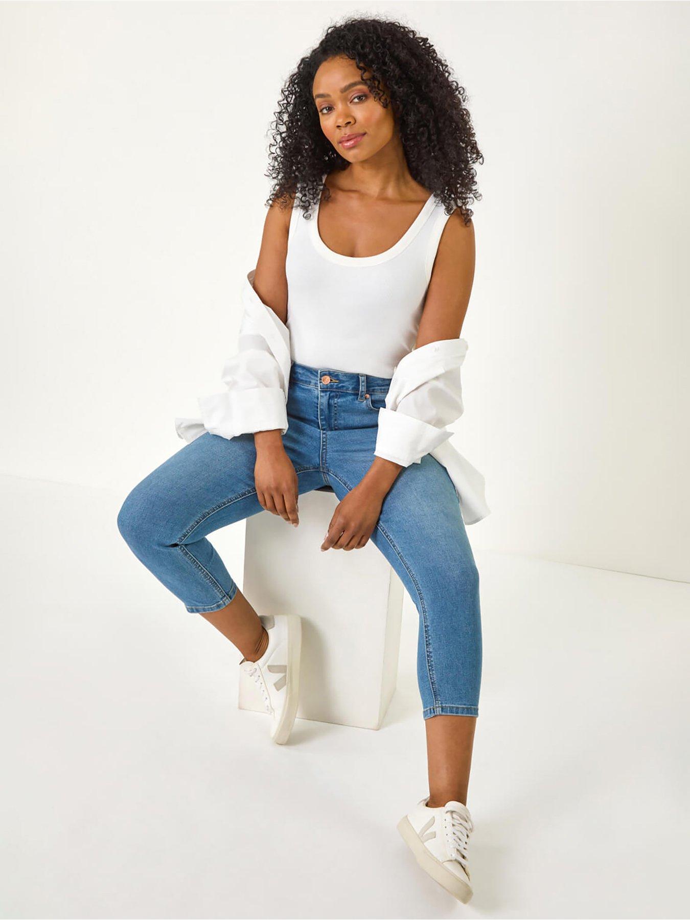  image of roman-petite-slim-crop-stretch-jeans-denim