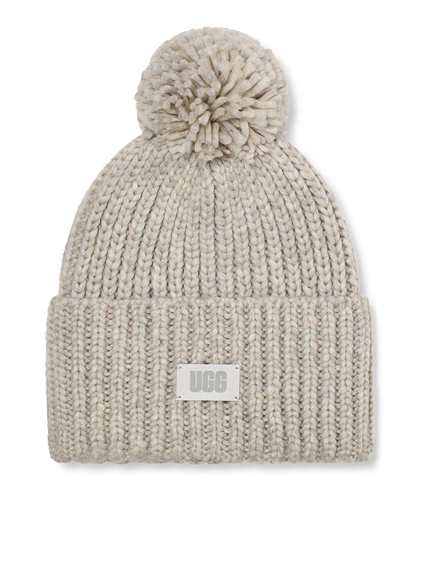 undefined Airy Child Knit Chunky Pom Cuff Hat - Grey