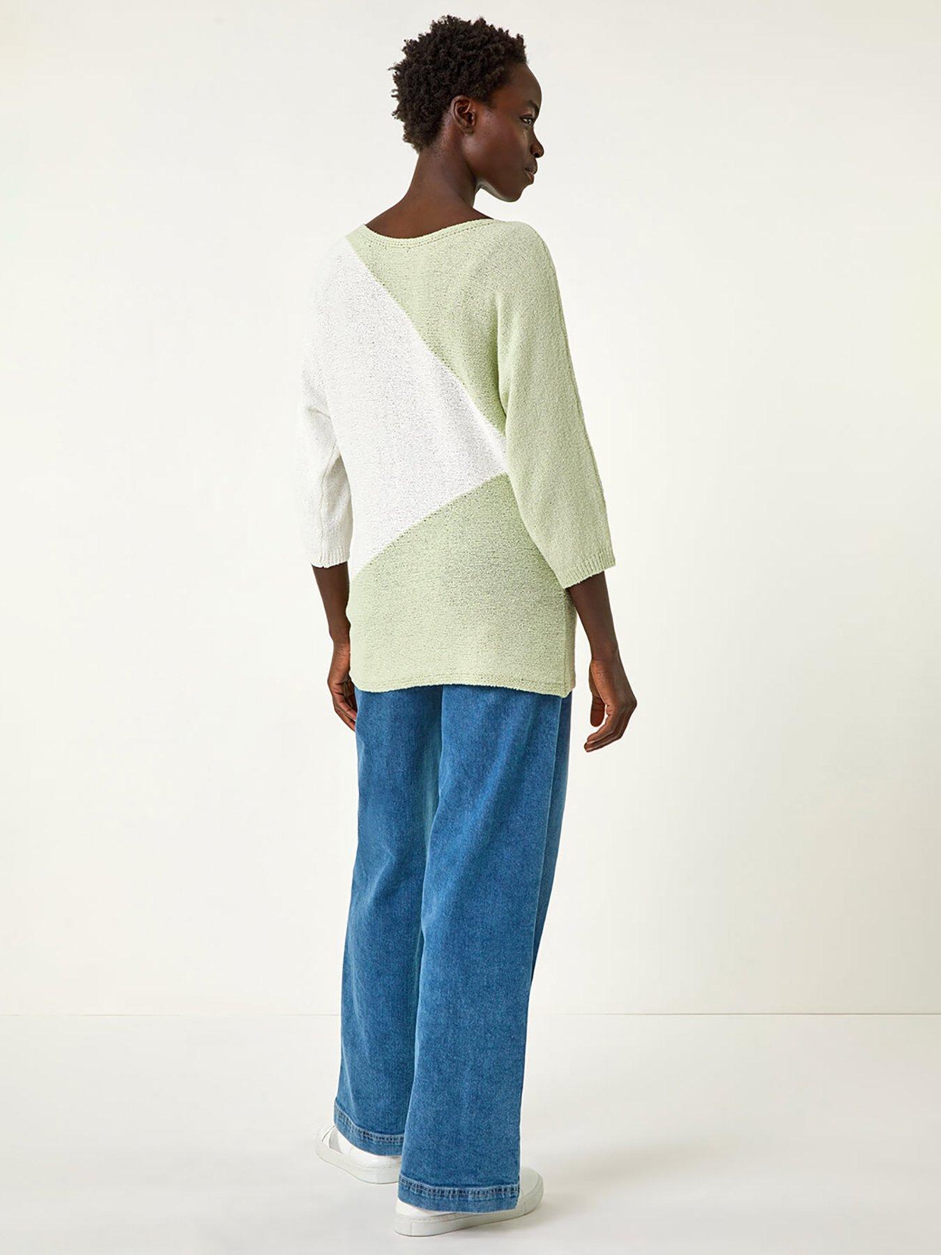Image 2 of 5 of Roman 3 Colour Block Jumper - Pale Green