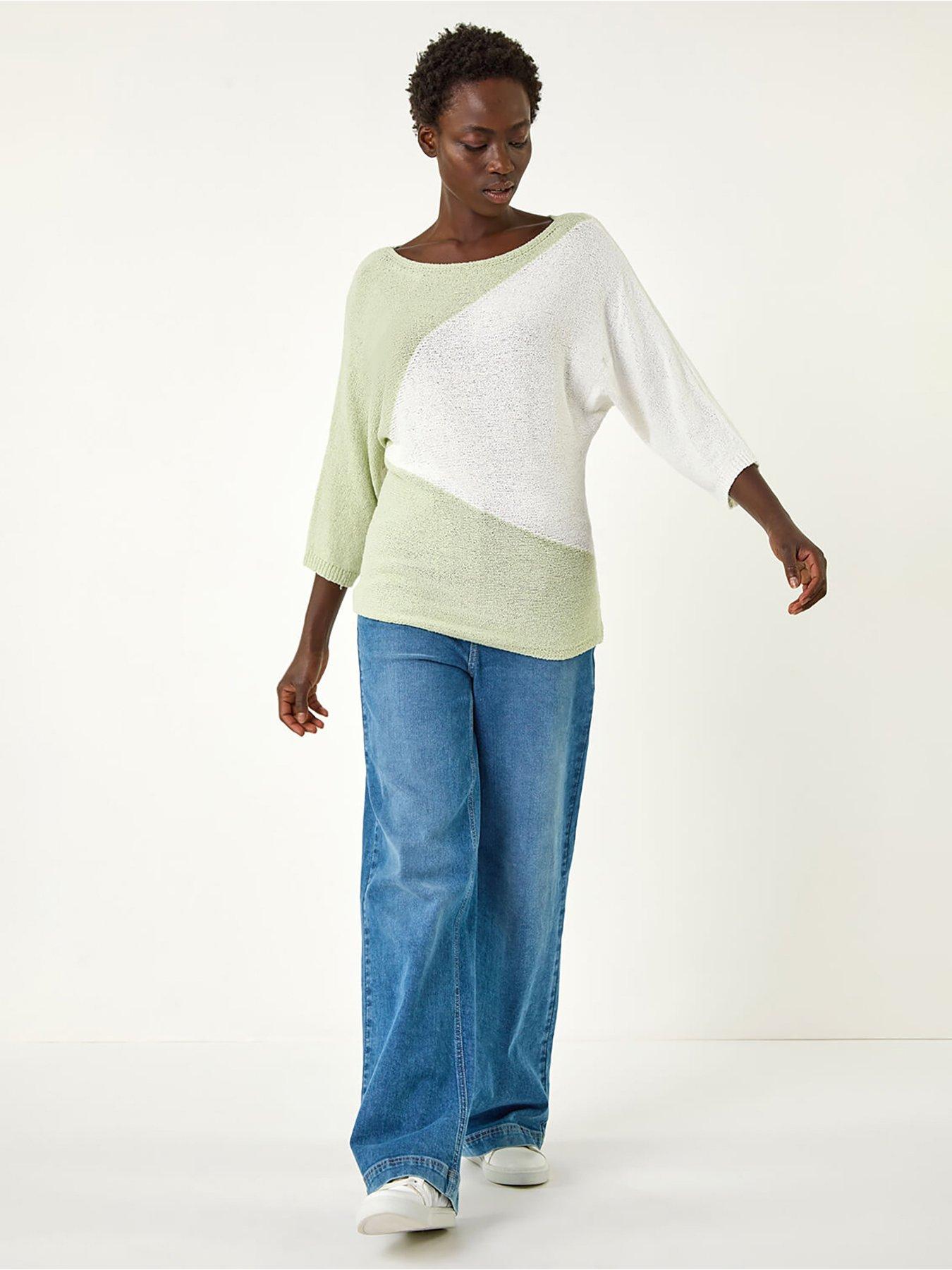 Image 3 of 5 of Roman 3 Colour Block Jumper - Pale Green