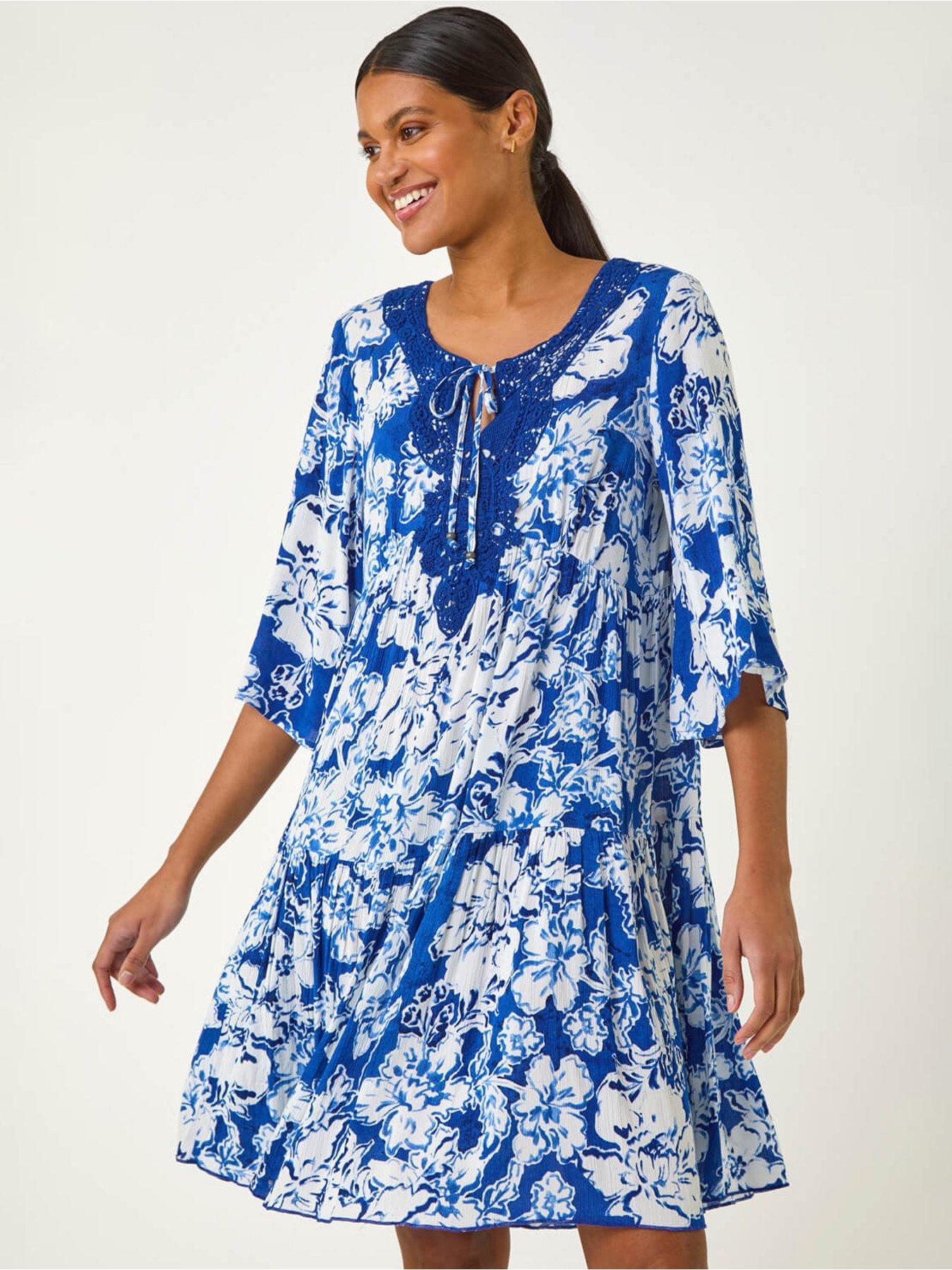 roman-shadow-floral-lace-smock-dress-blue