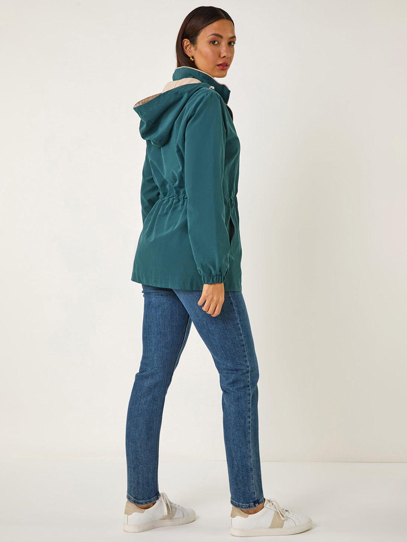 stillFront image of roman-lightweight-hooded-jacket-teal